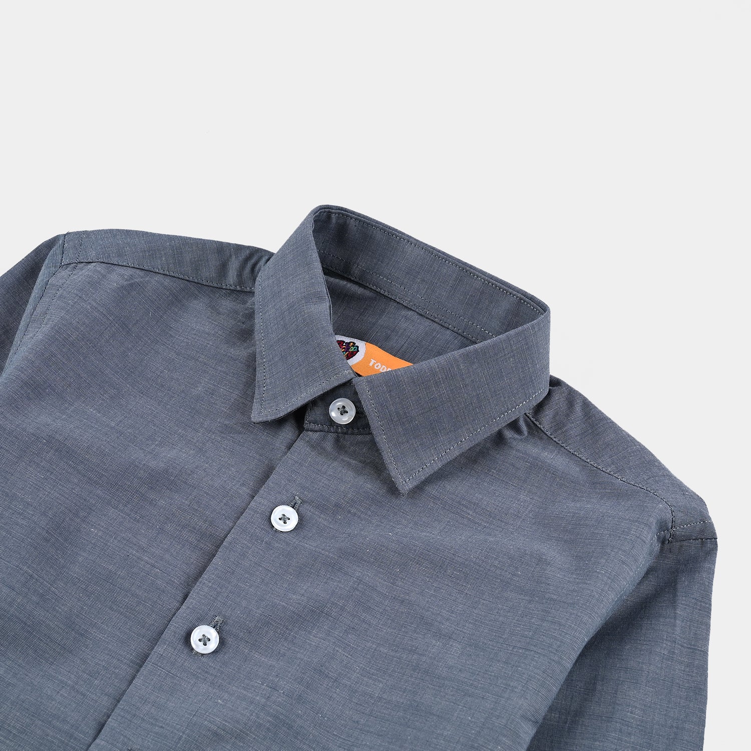 Boys Cotton Formal Shirt - GREY - Image 2