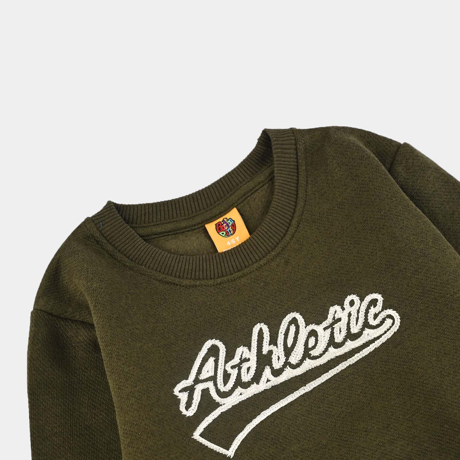 Boys Cotton Interlock Sweatshirt ATHLETIC-Green - Image 2