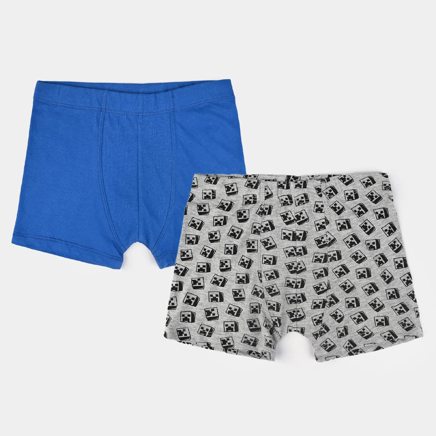 Boys Cotton Jersey Boxer (Pack 0f 2) - Blue/Grey
