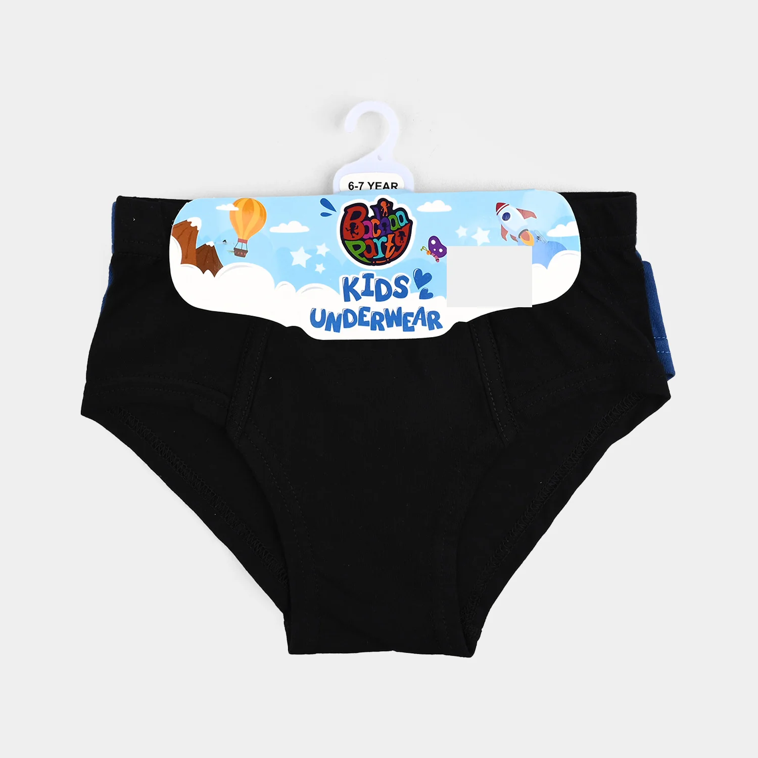 Boys Cotton Jersey Briefs – Pack of 2 (Black/Blue) - Image 4