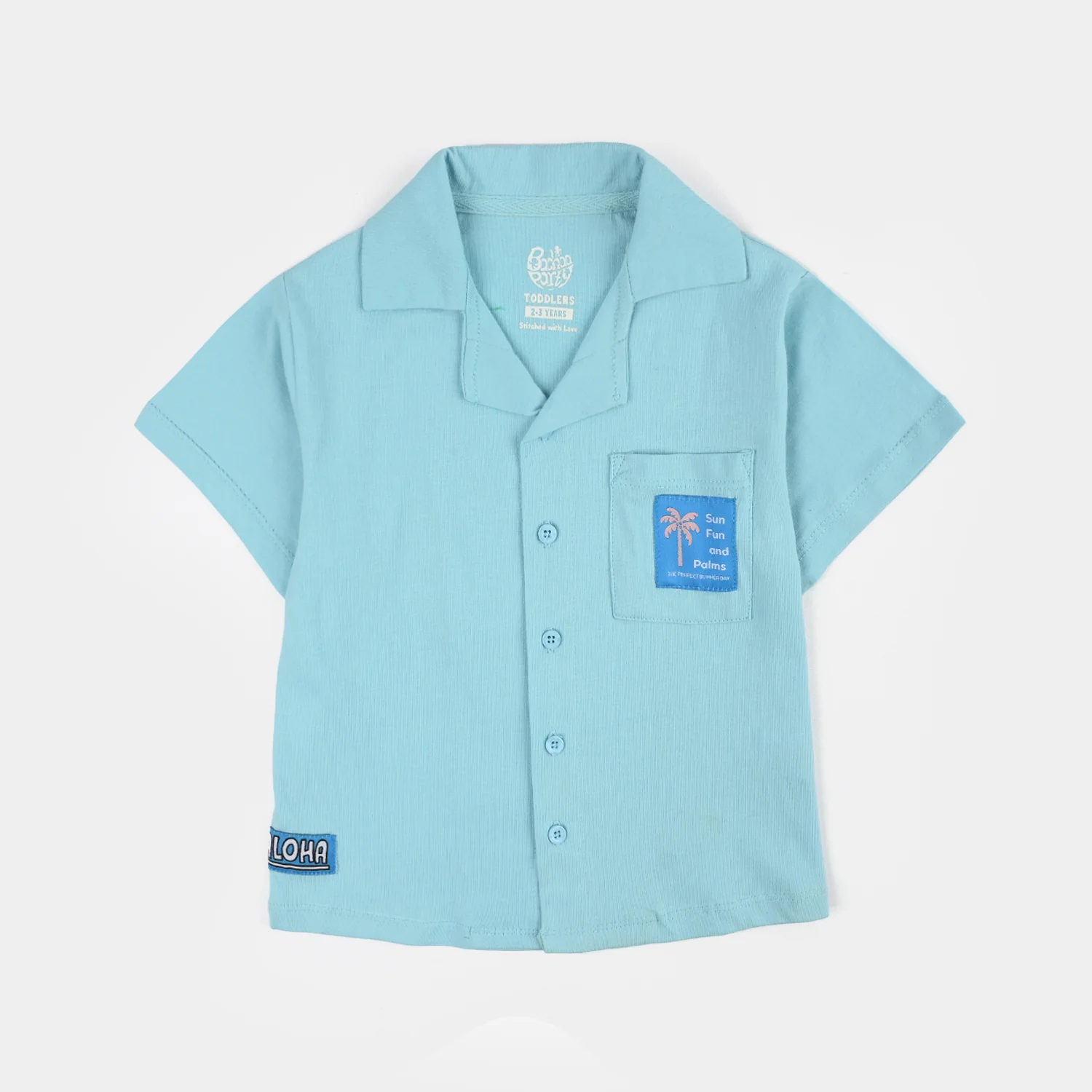 Boys Cotton Jersey Knitted Shirt (Sun Fun) - Blue