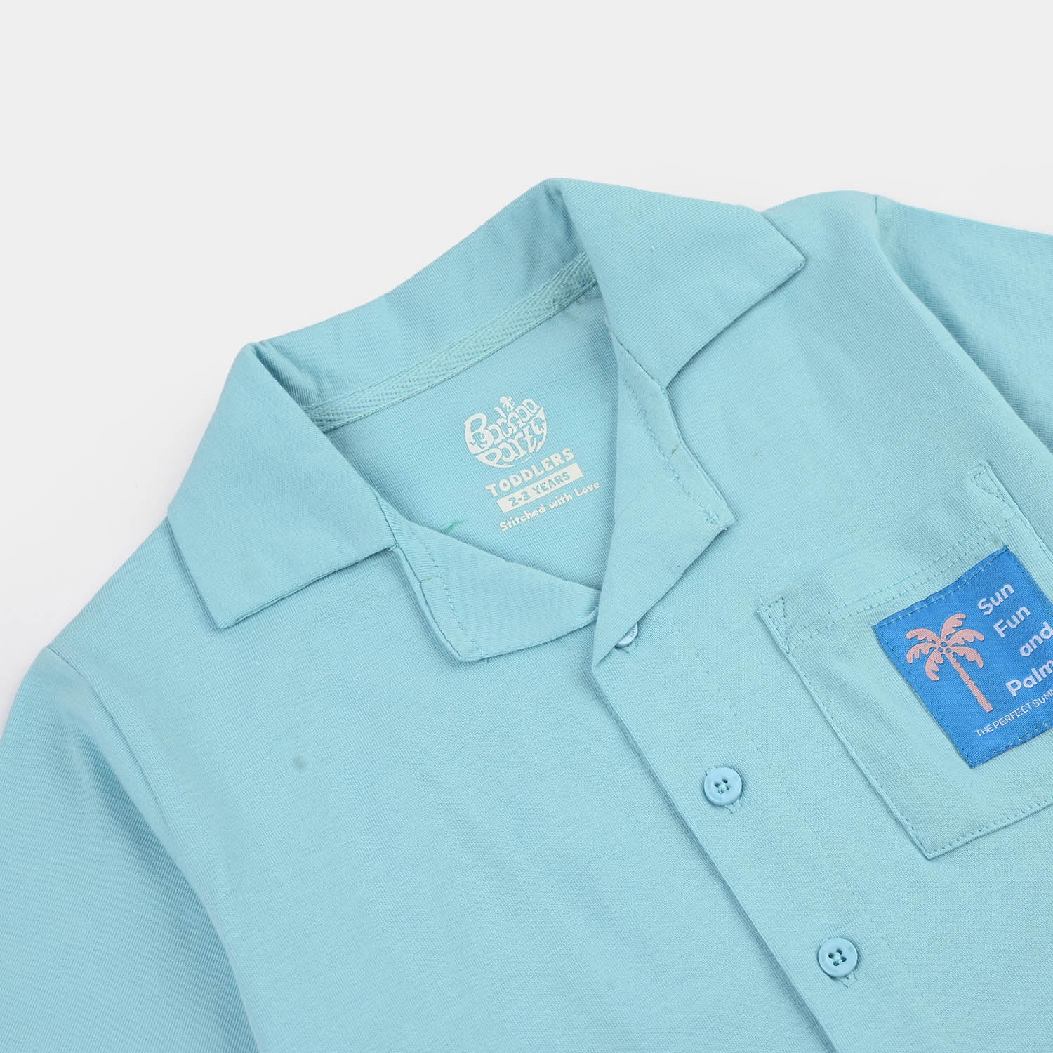 Boys Cotton Jersey Knitted Shirt (Sun Fun) - Blue - Image 2