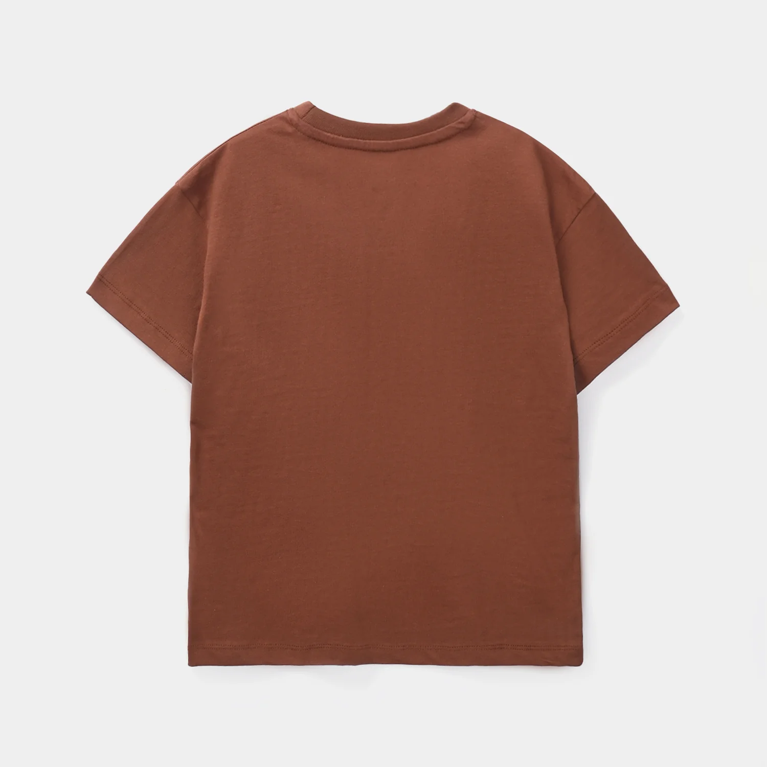 Boys Cotton Jersey T-Shirt (GODD VIBES) - Brown - Image 5