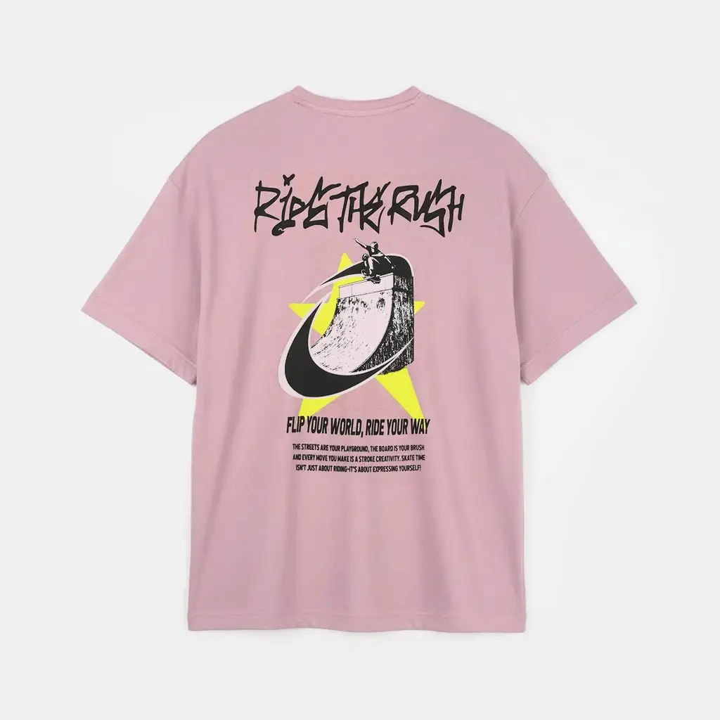 Boys Cotton Jersey T-Shirt (RIDE THE RUSH) - Elderberry