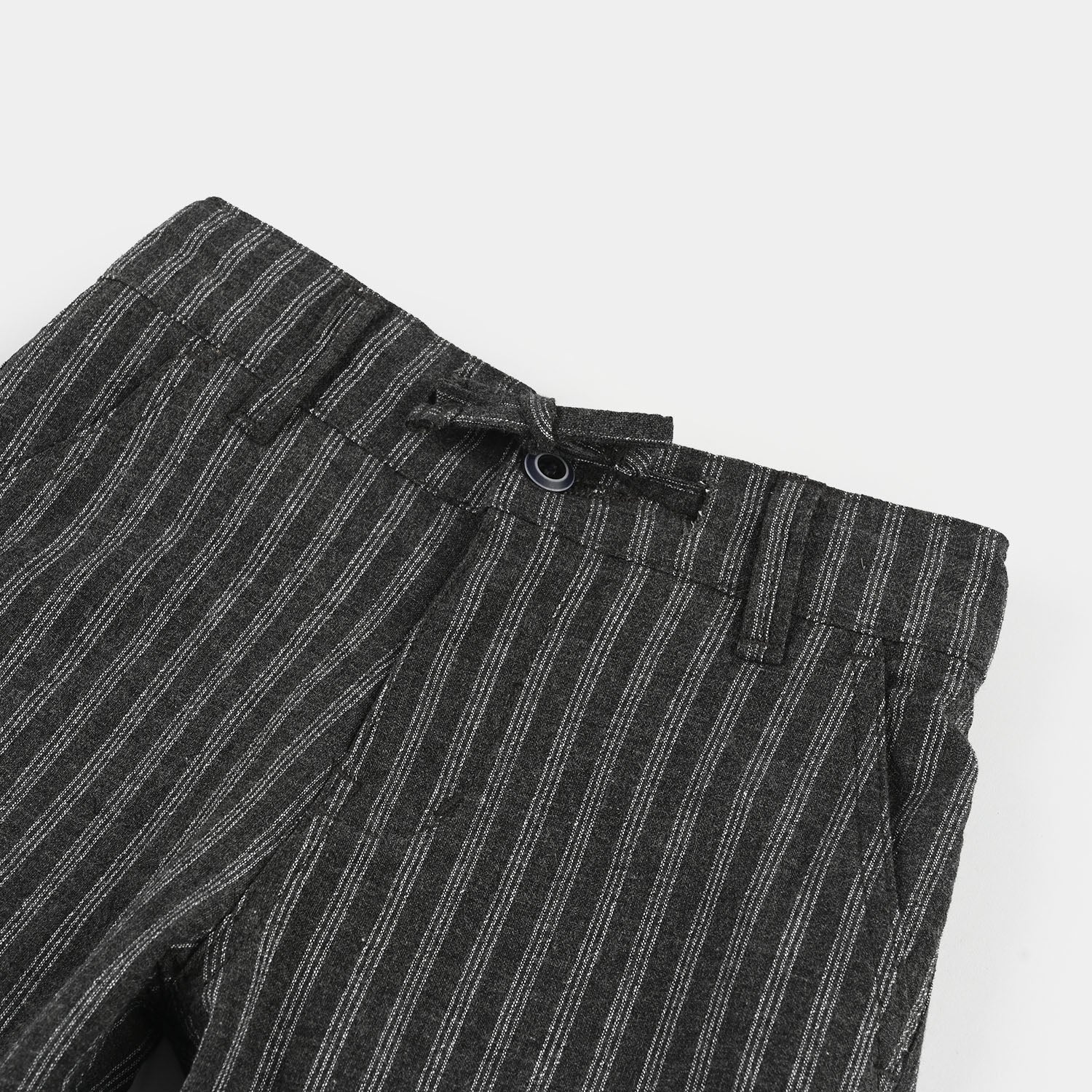 Boys Cotton Pants (Stripe) - Grey - Image 2