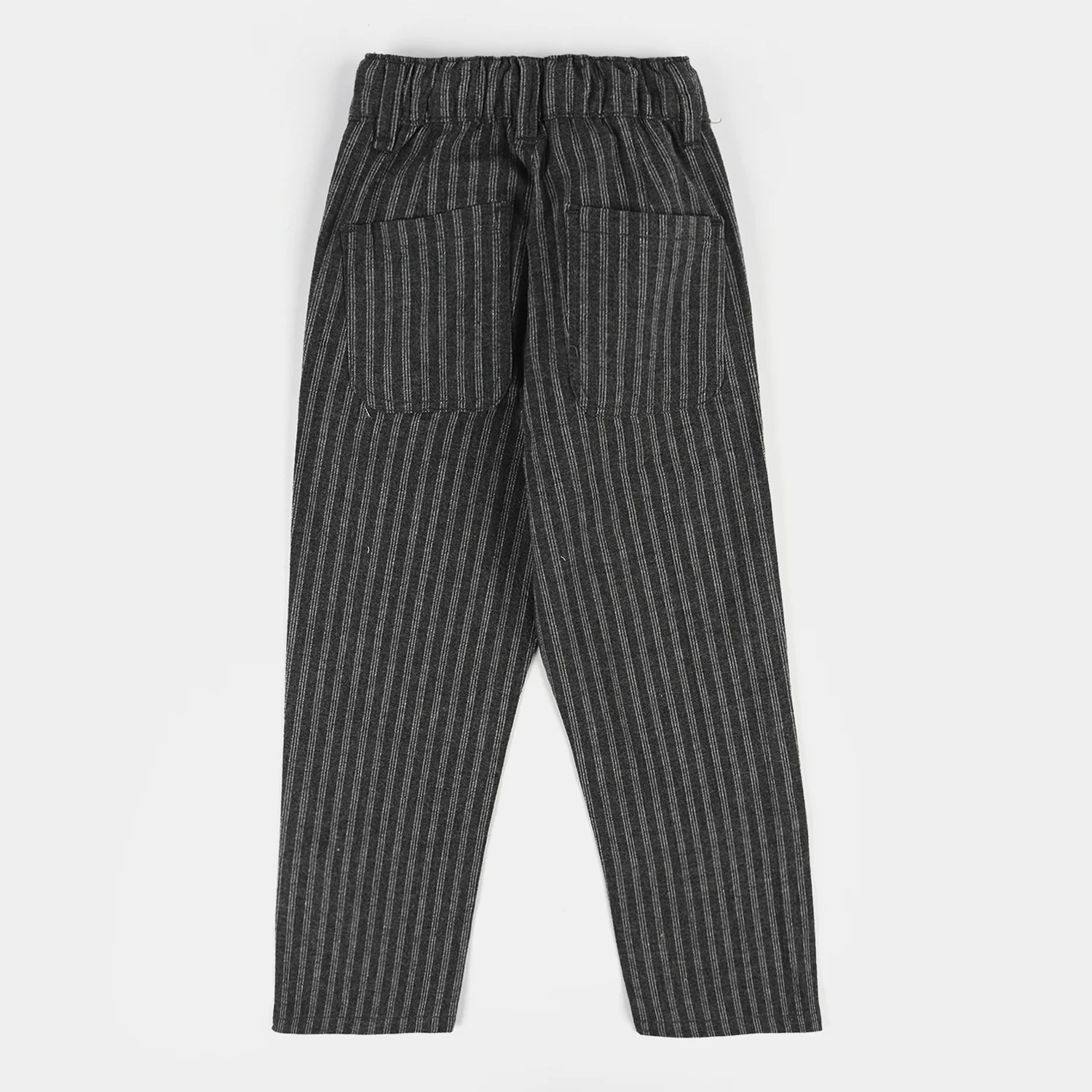 Boys Cotton Pants (Stripe) - Grey - Image 3