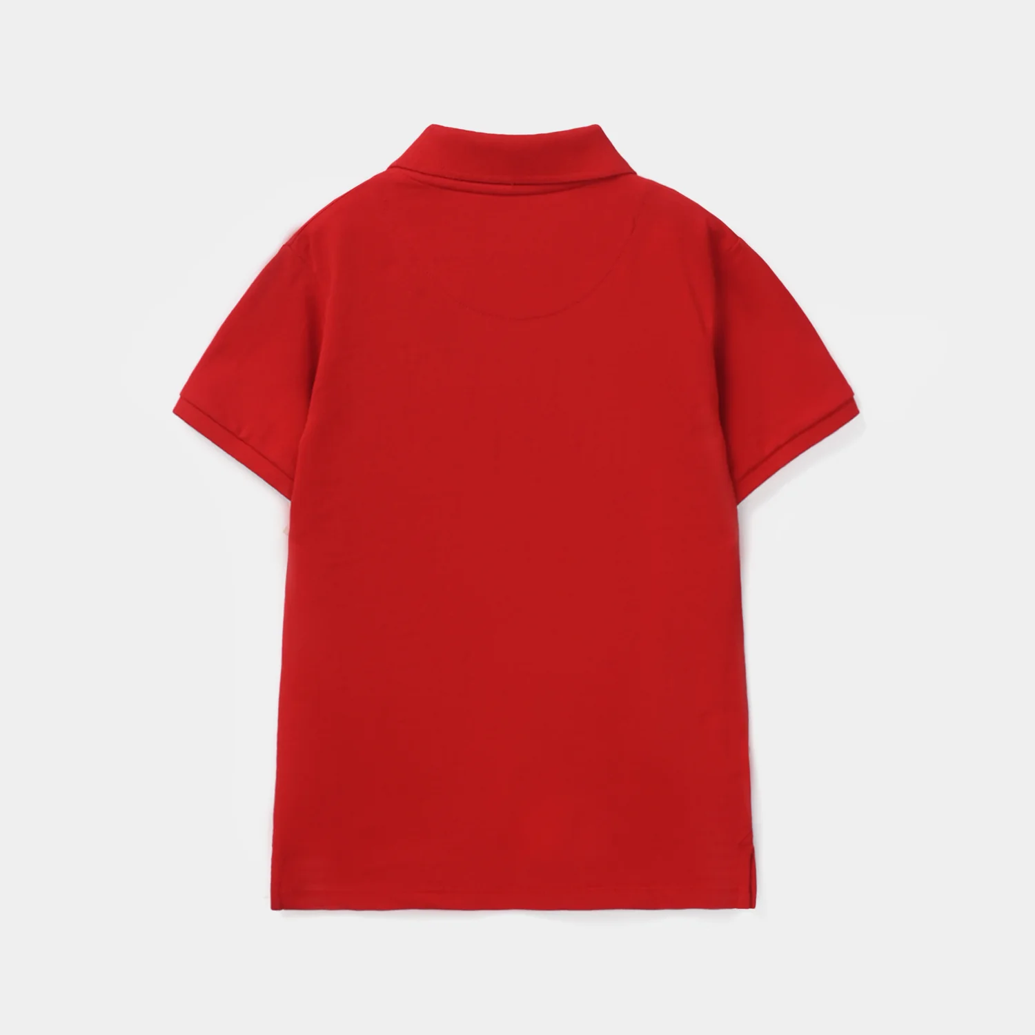 Boys Cotton PK Polo Basic - Red - Image 4
