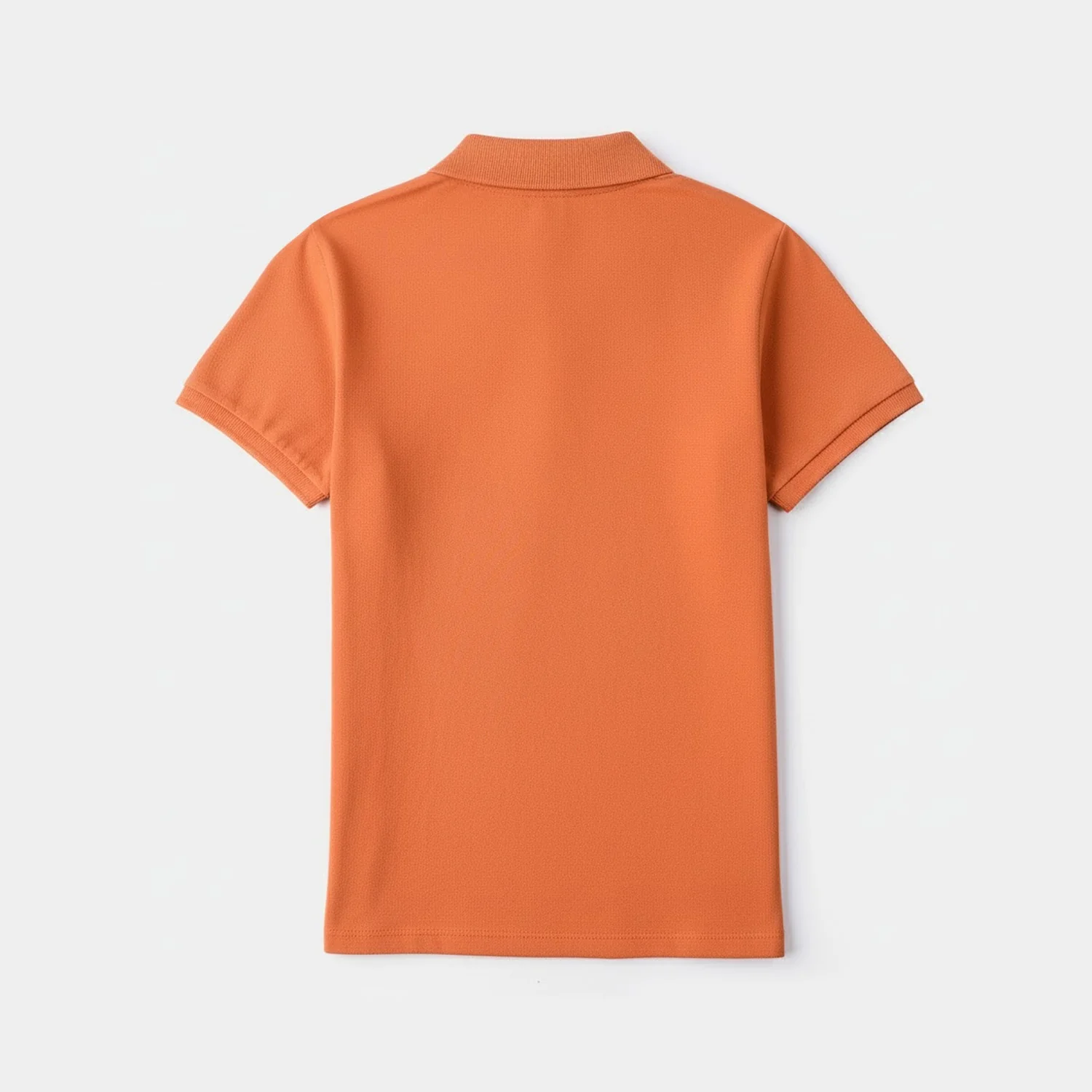 Boys Cotton PK Polo Basketball - Rust - Image 4