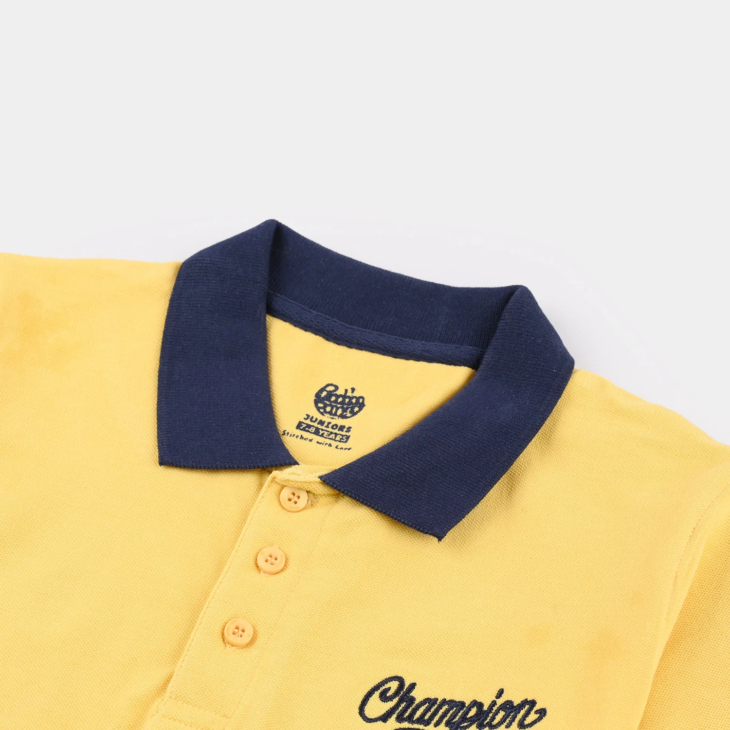 Boys Cotton PK Polo (Champion) - Yellow - Image 2