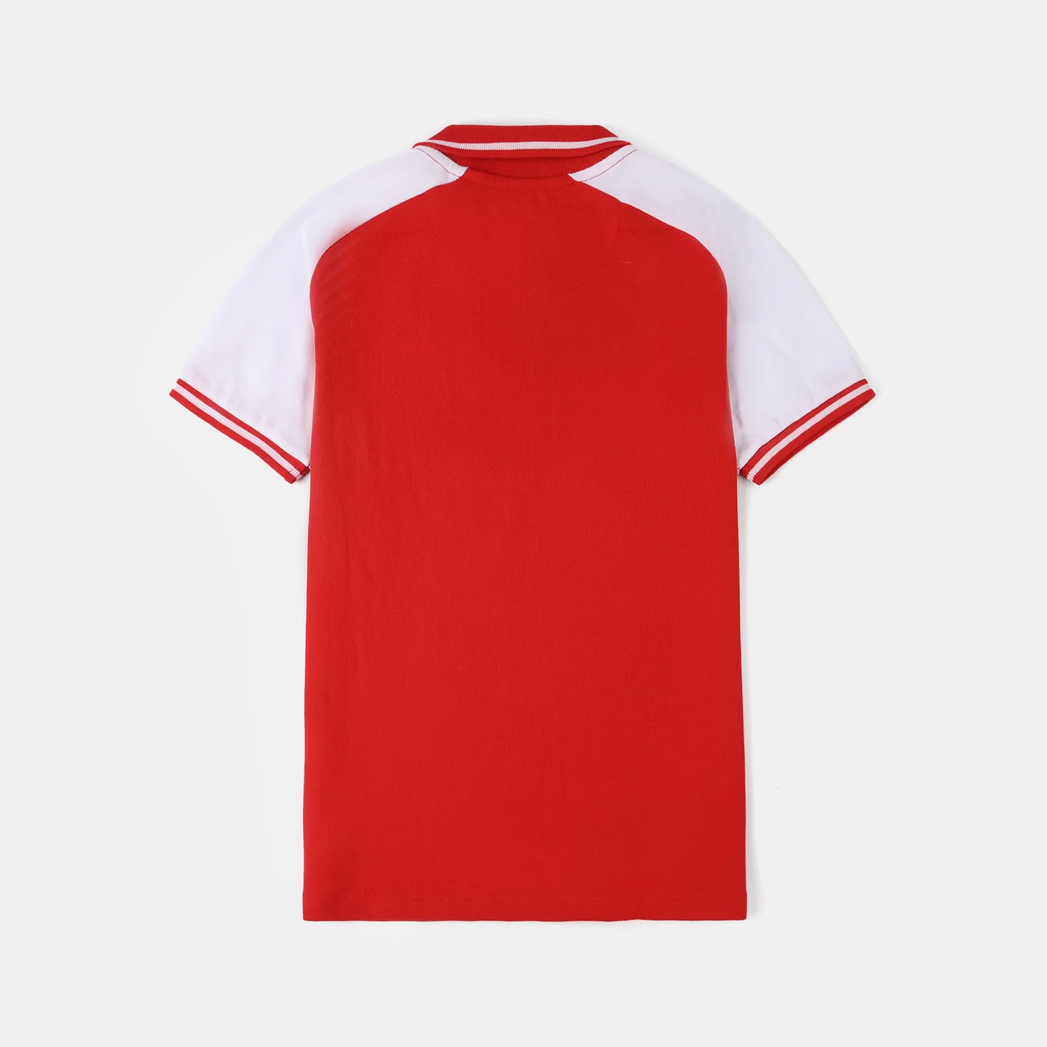 Boys Cotton PK Polo New York - Red/White - Image 4