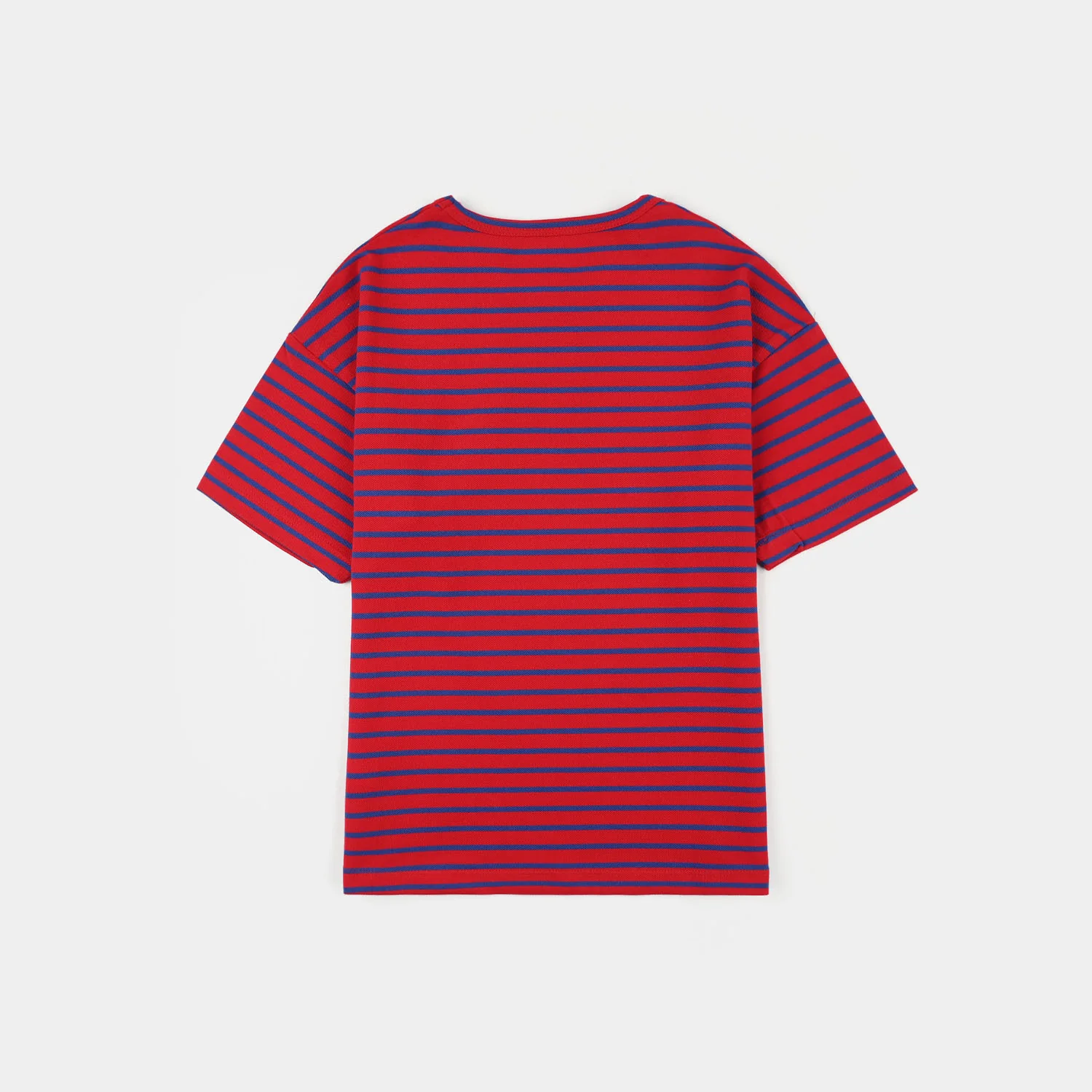 Boys Cotton PK T-Shirt (Summer Locals) - Red/Black Stripes - Image 3