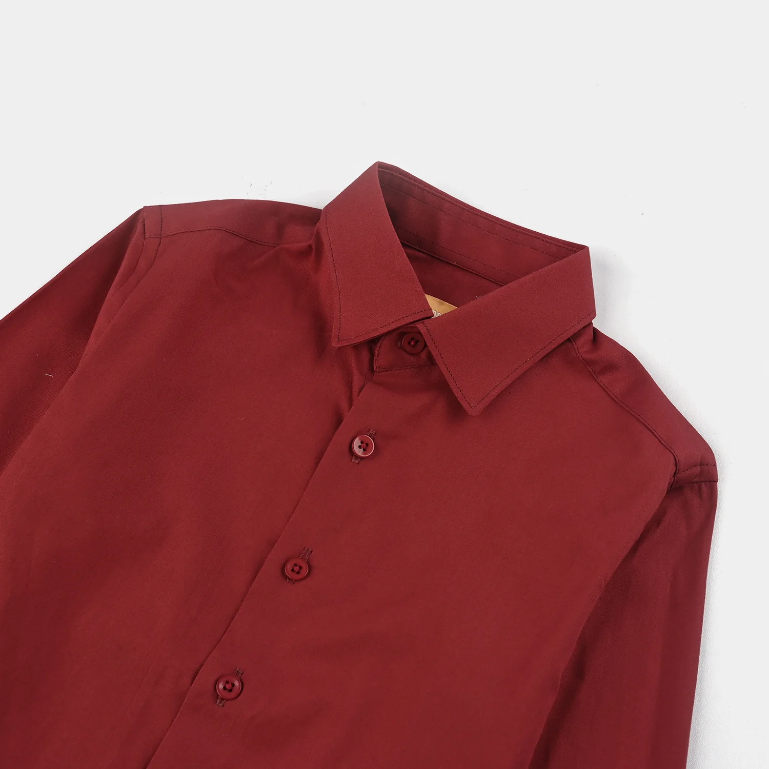 Boys Cotton Poplin Formal Shirt - Red - Image 2