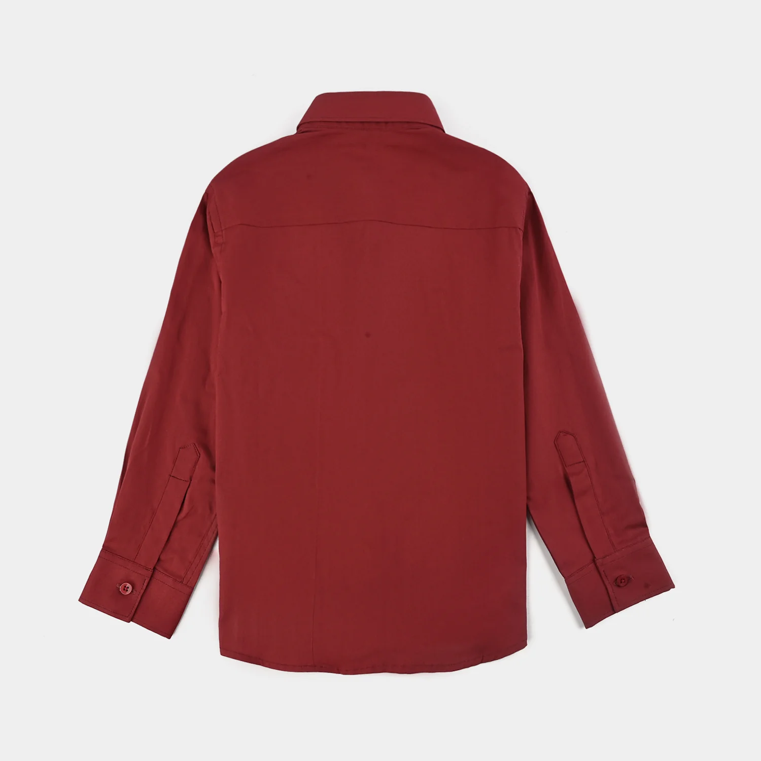 Boys Cotton Poplin Formal Shirt - Red - Image 3