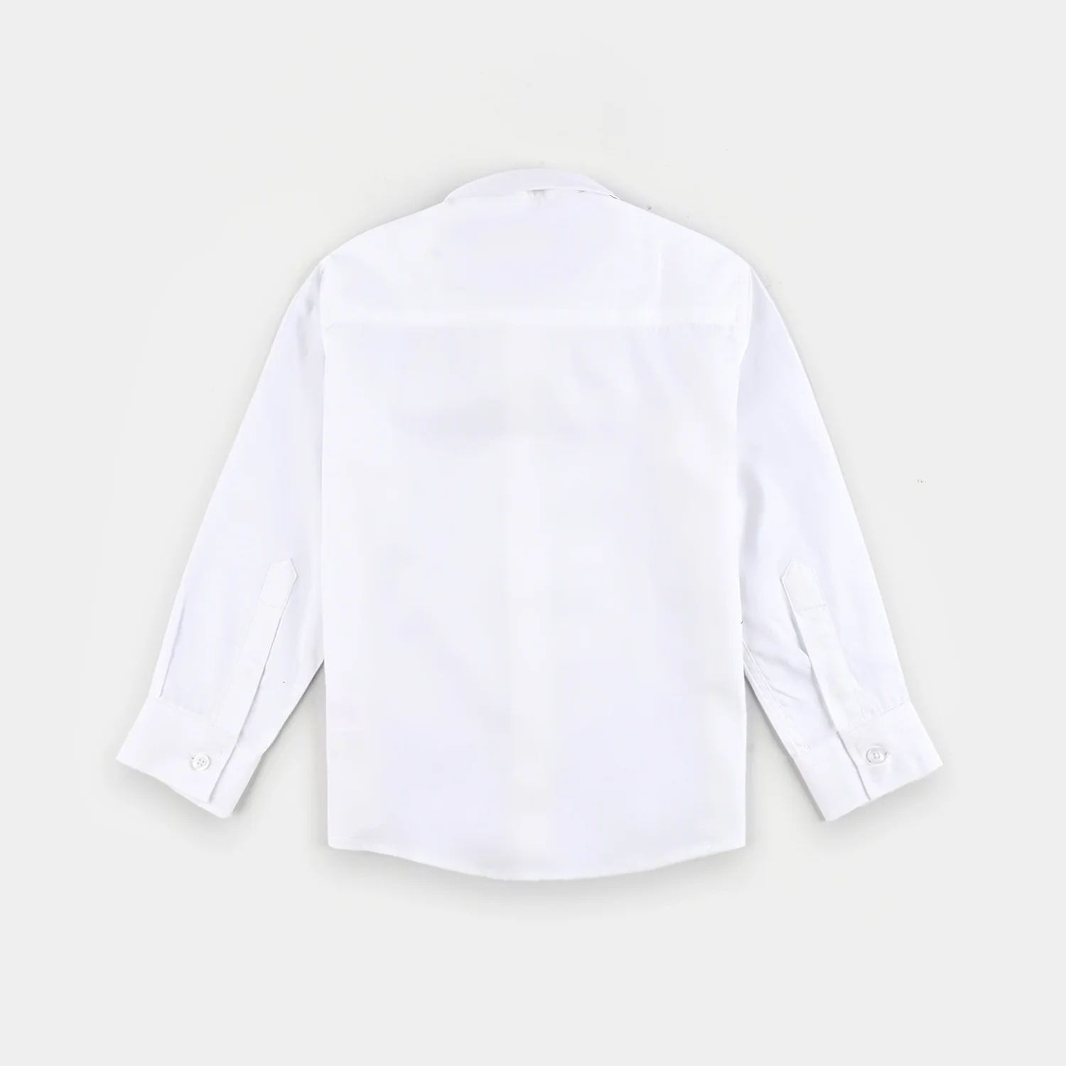 Boys Cotton Poplin Formal Shirt - WHITE - Image 3