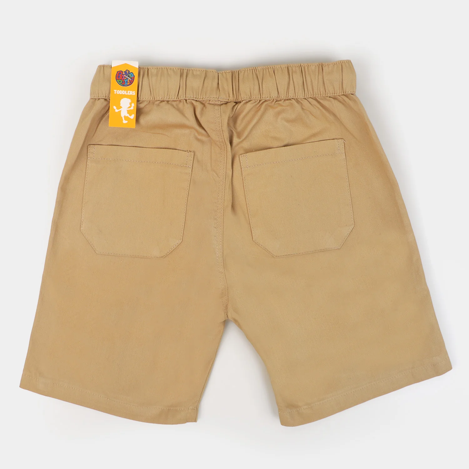 Boys Cotton Short Elastic - BEIGE - Image 3