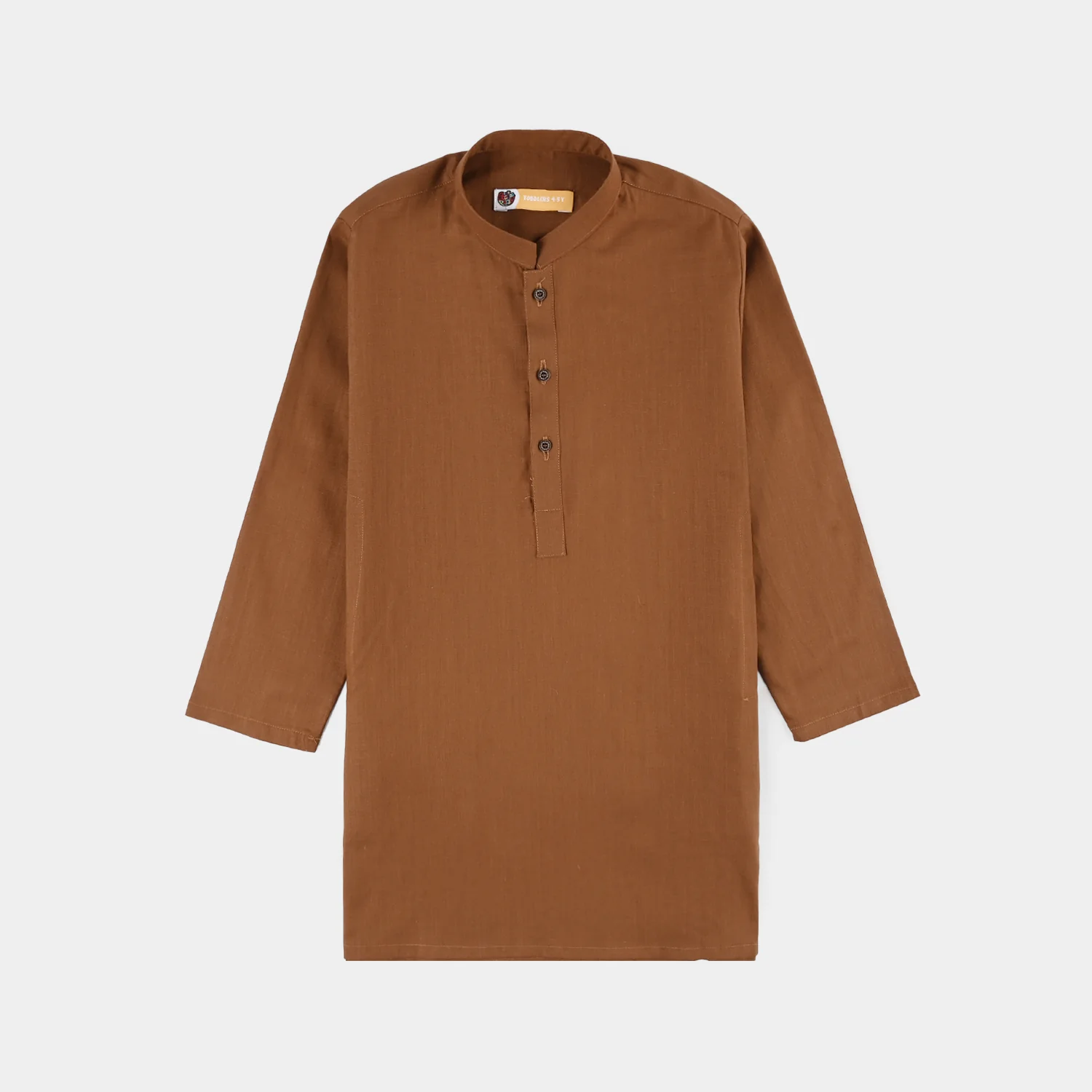 Boys Cotton Slub 3-Piece Suit - Brown - Image 2
