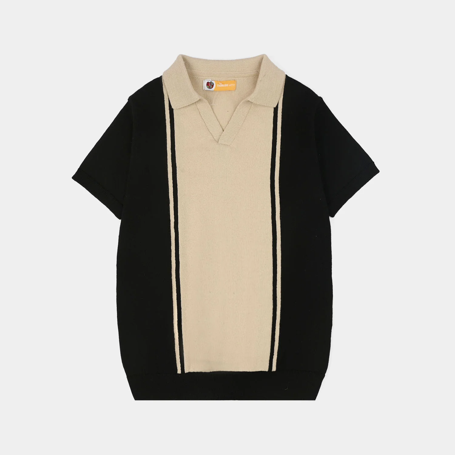 Boys Cotton Sweater Knit Polo (Resort) - Black