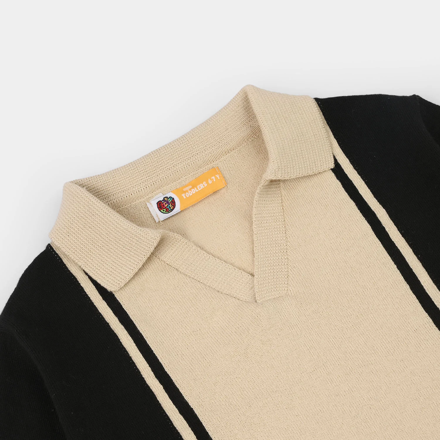 Boys Cotton Sweater Knit Polo (Resort) - Black - Image 2