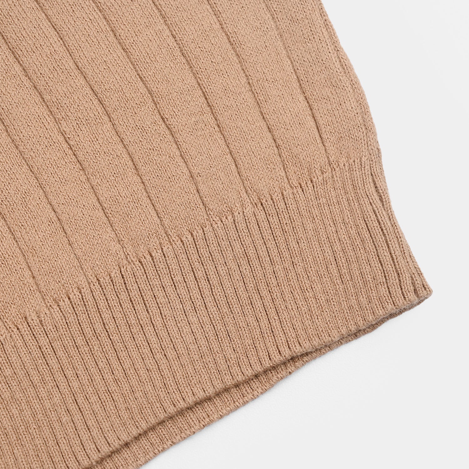 Boys Cotton Sweater Knit T-shirt (Dropline) - Dark Mustard - Image 3