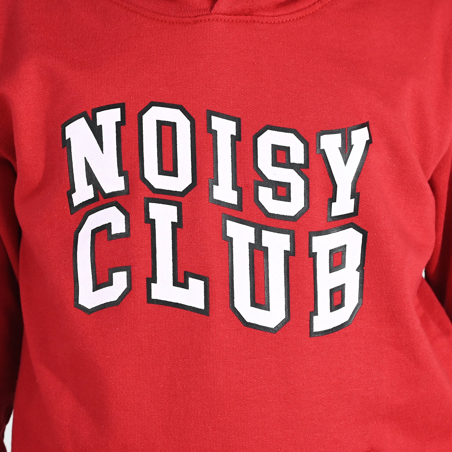 Boys Cotton Terry Pullover Hoodie Noisy Club-Red - Image 3