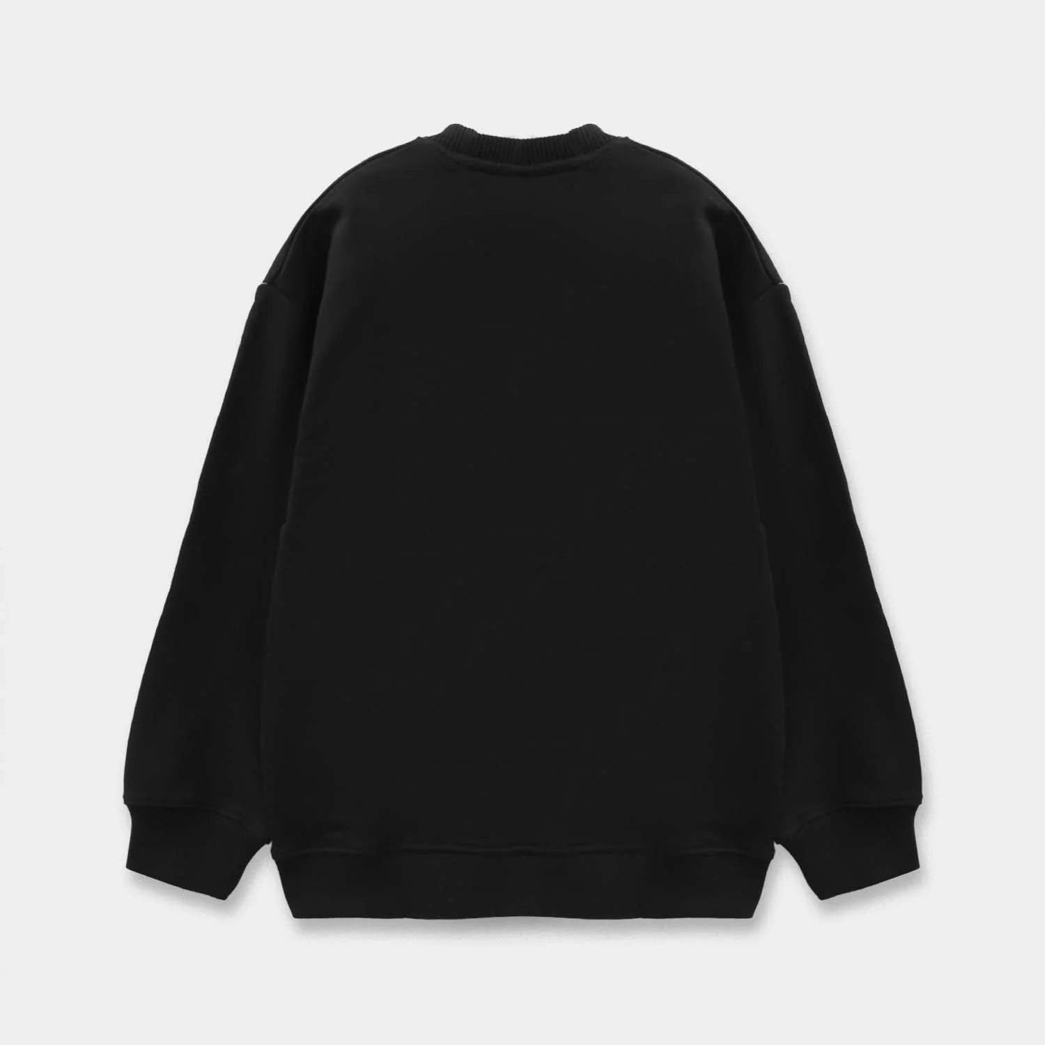 Boys Cotton Terry Sweatshirt-BLACK - Image 7
