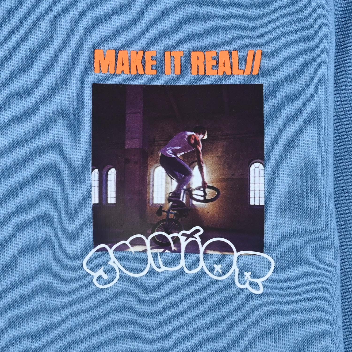 Boys Cotton Terry T-Shirt (It Real) - Blue - Image 4