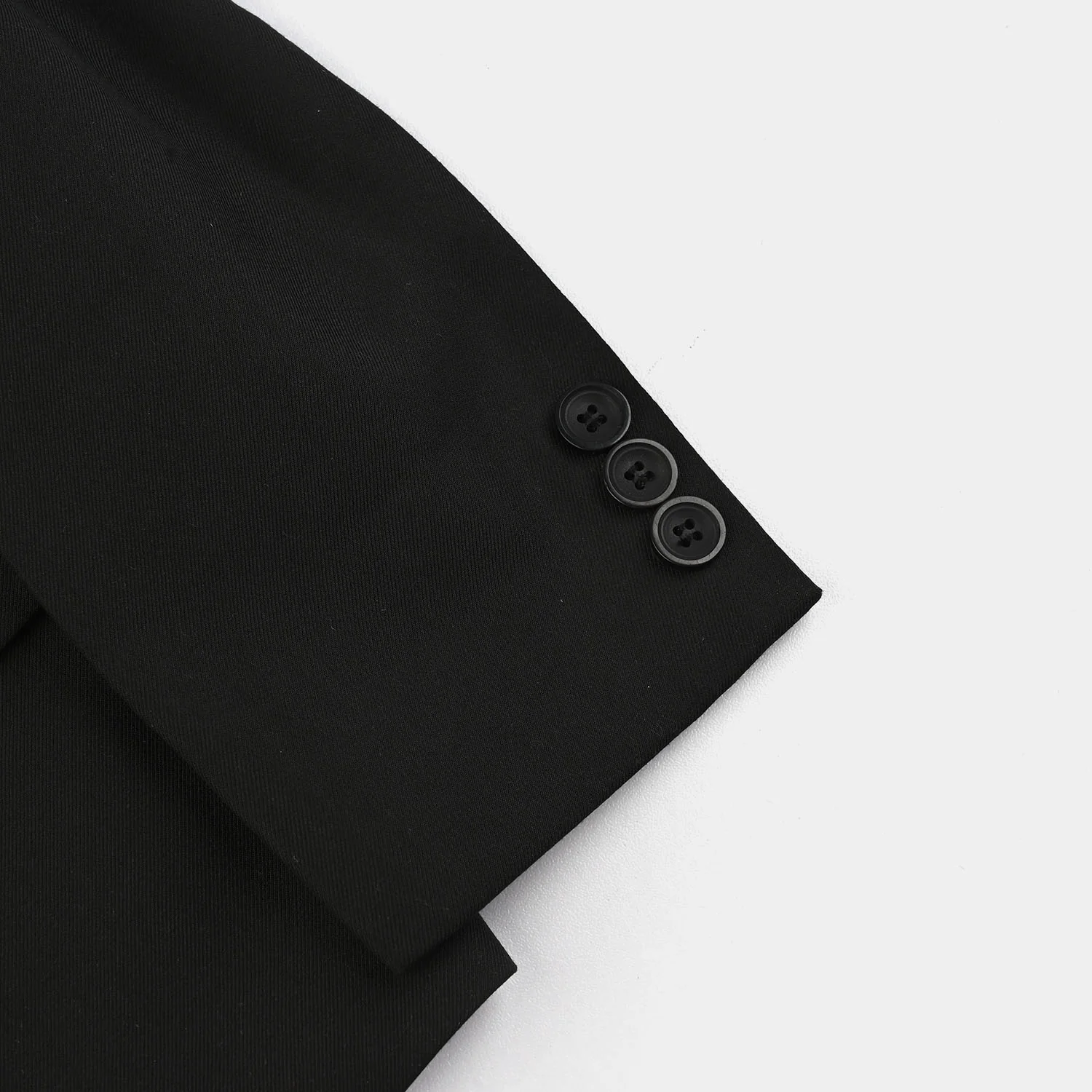 Boys Cotton Twill 3 Piece suit - Black - Image 10