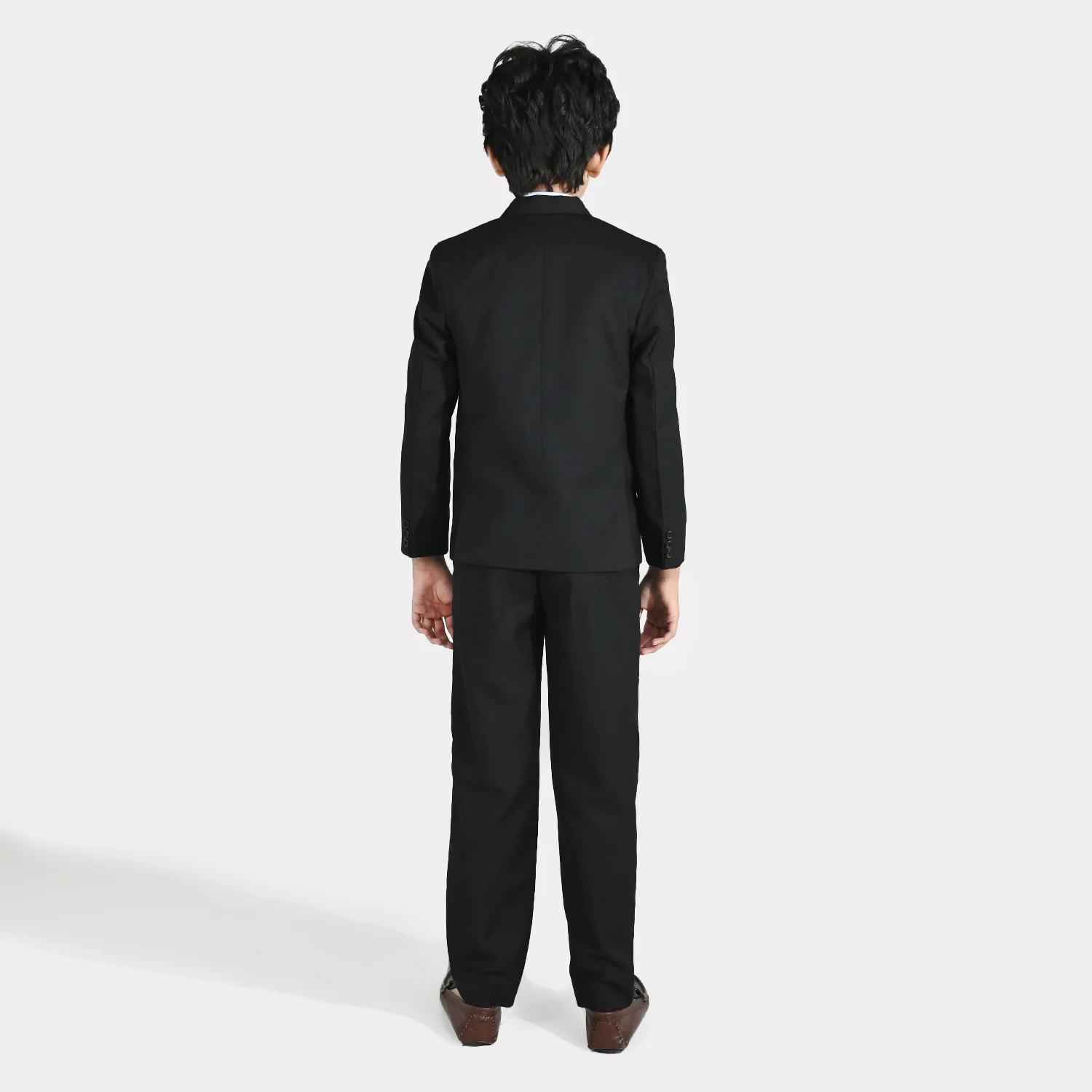 Boys Cotton Twill 3 Piece suit - Black - Image 6