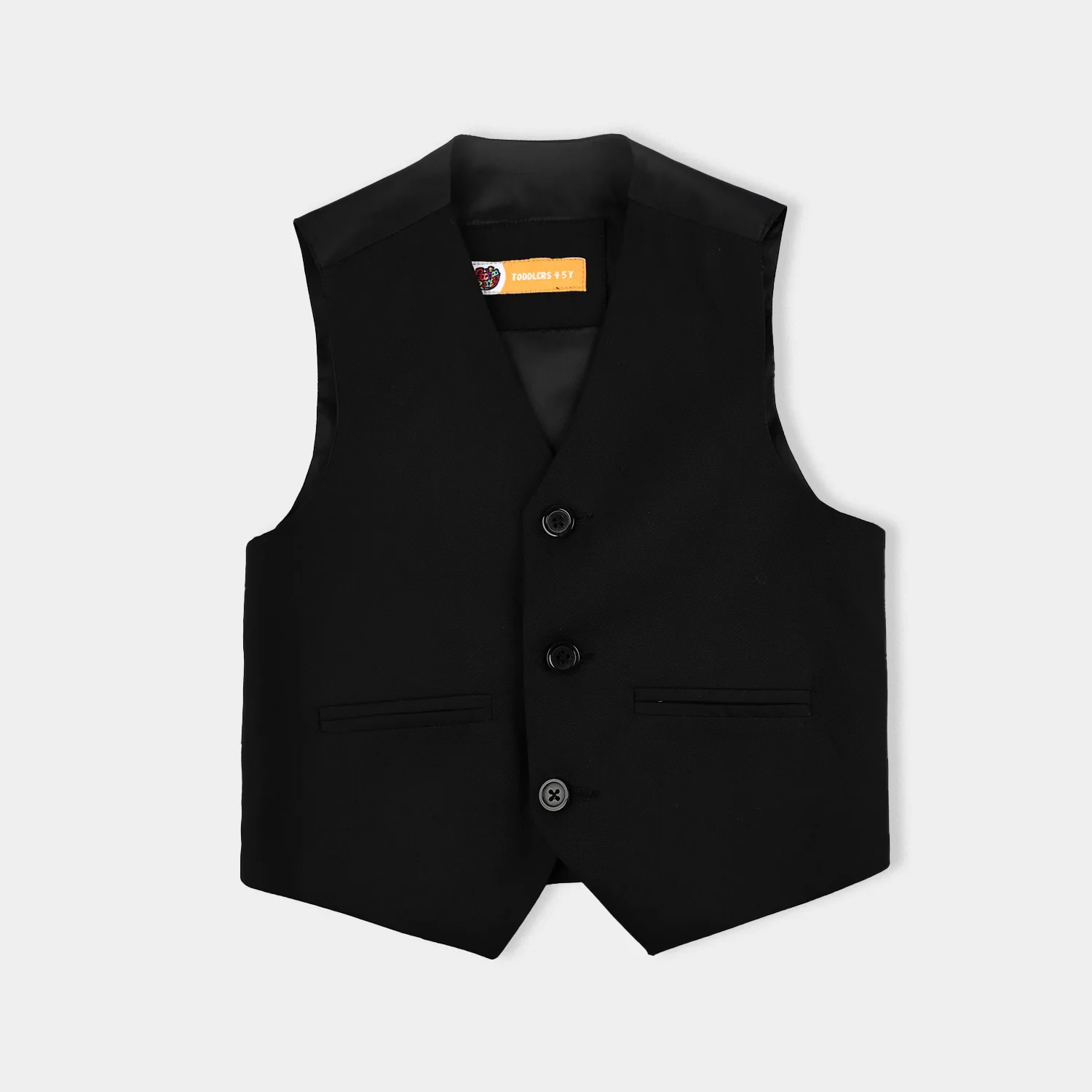 Boys Cotton Twill 3Piece Suit-BLACK - Image 5