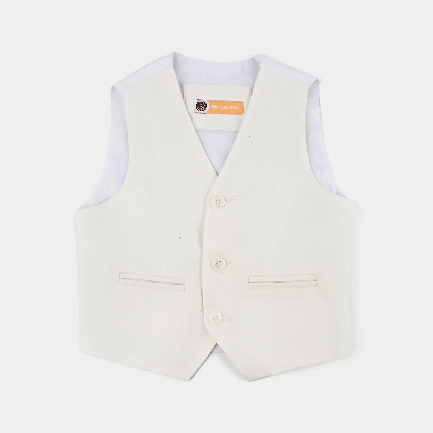 Boys Cotton Twill 3Piece Suit-White - Image 5