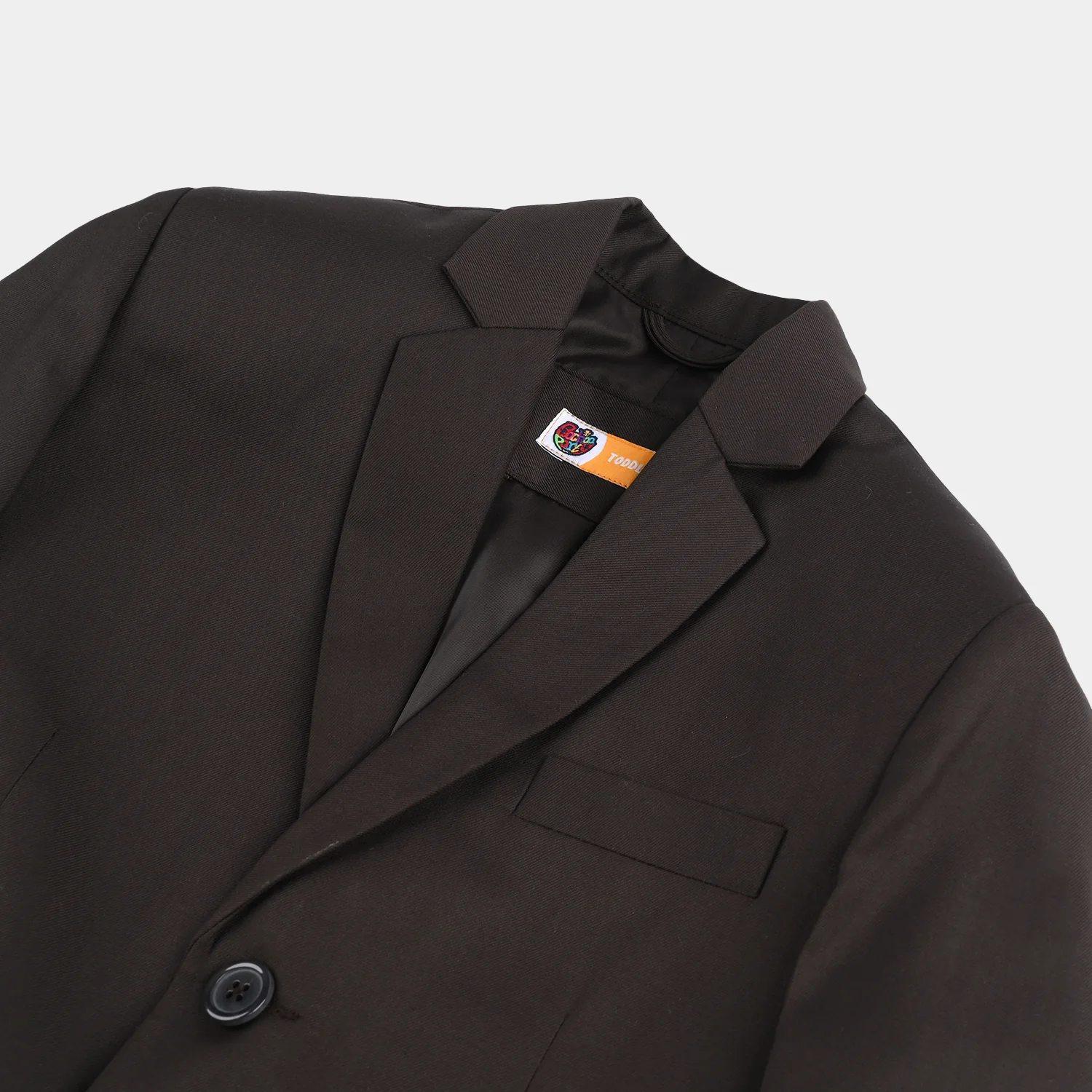 Boys Cotton Twill Coat Pant Suit (Brown)-BROWN - Image 3