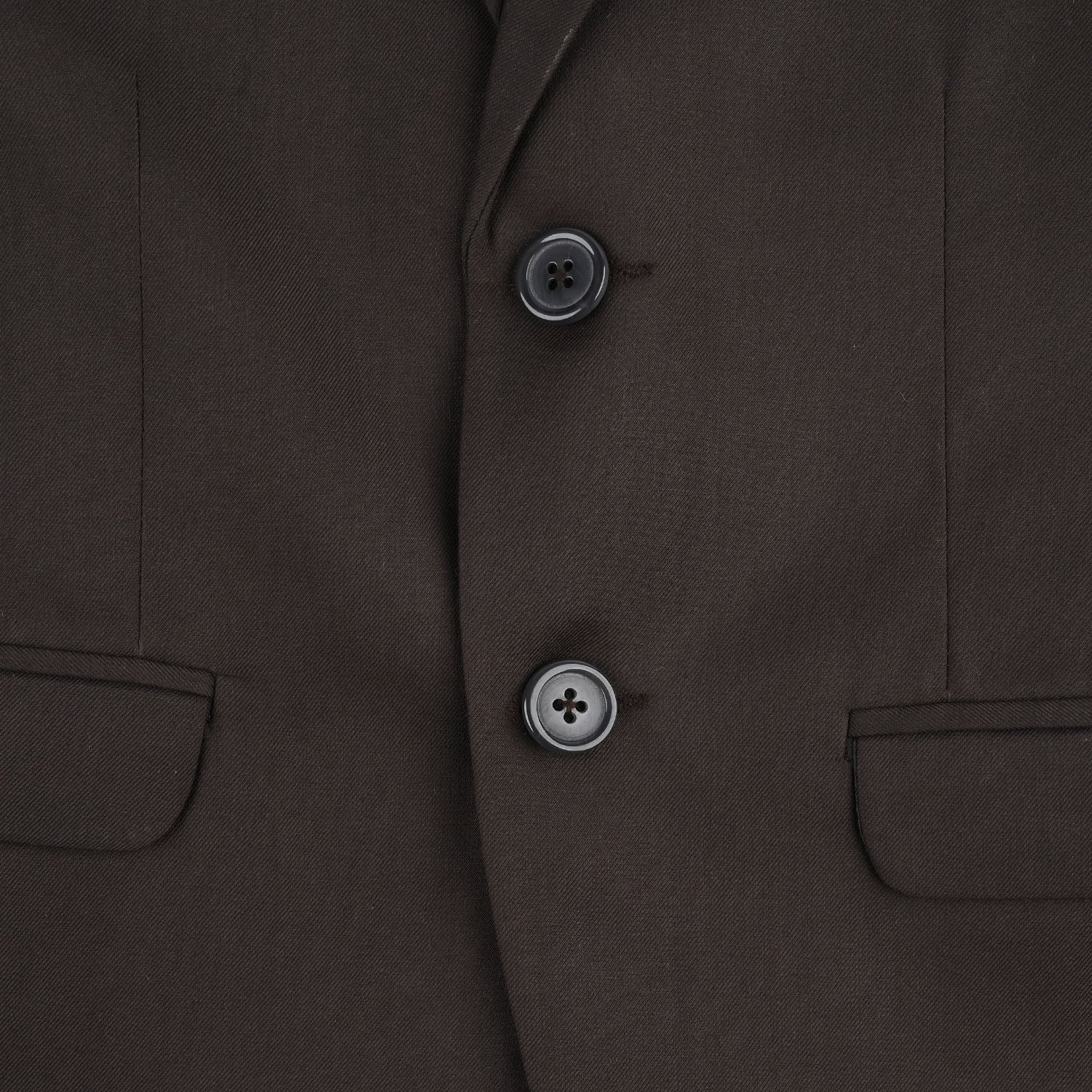 Boys Cotton Twill Coat Pant Suit (Brown)-BROWN - Image 4