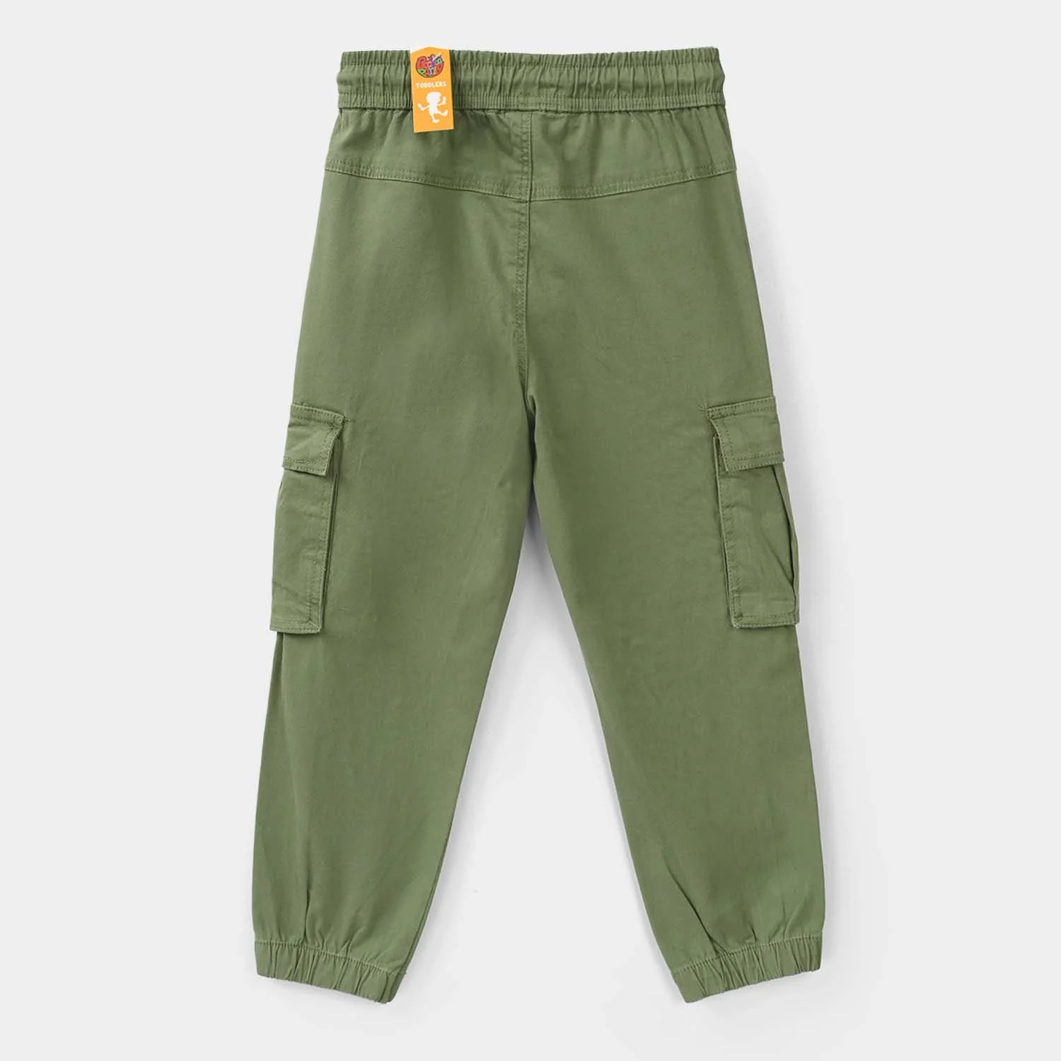 Boys Cotton Twill Pant (Enjoy It)- Green - Image 4