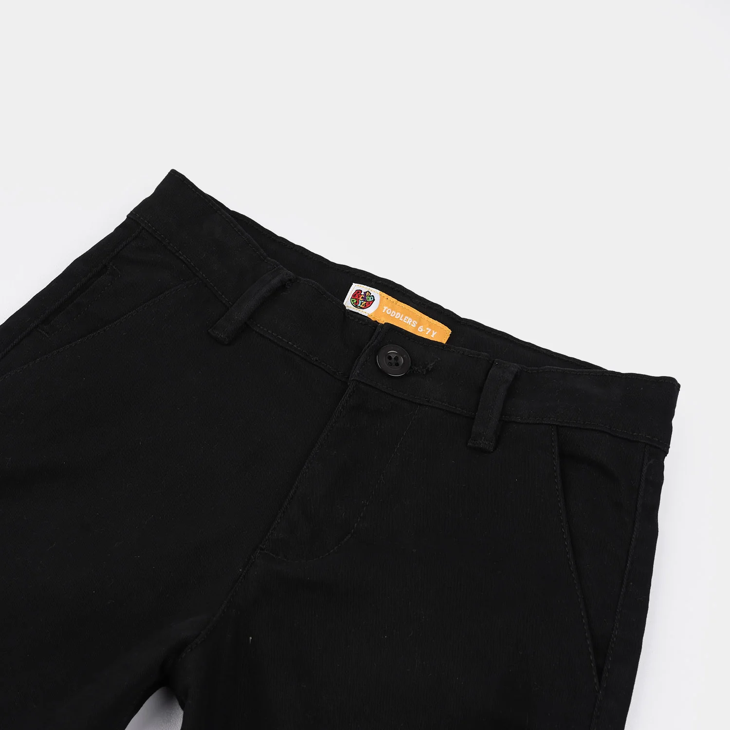 Boys Cotton Twill Shorts (Basic) - Black - Image 2