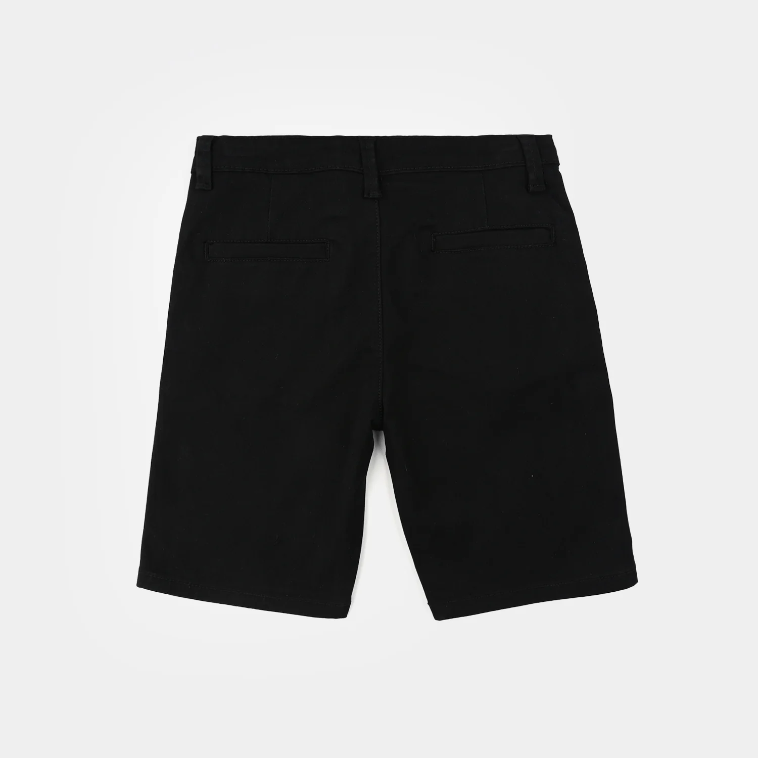 Boys Cotton Twill Shorts (Basic) - Black - Image 3