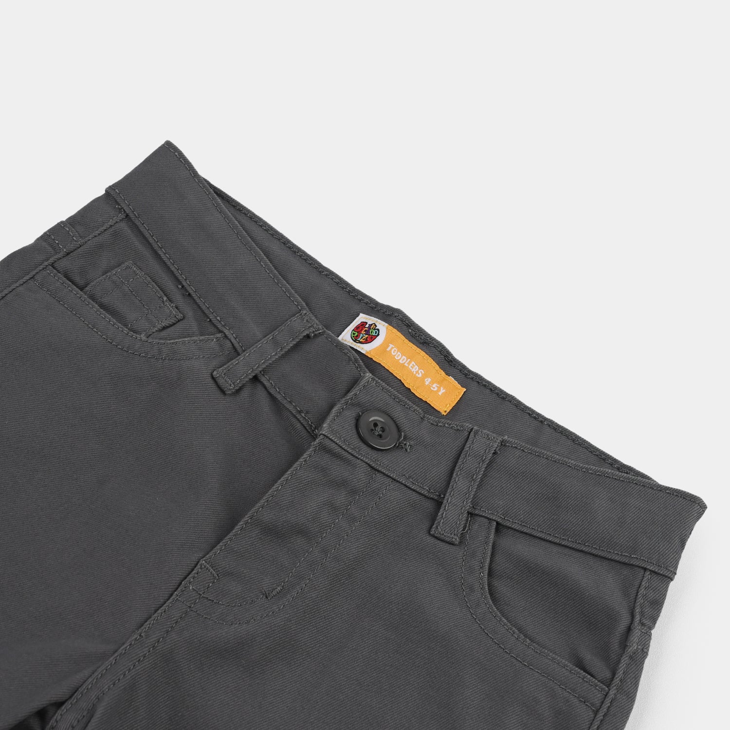Boys Cotton Twill Shorts (Basic) - Grey - Image 2