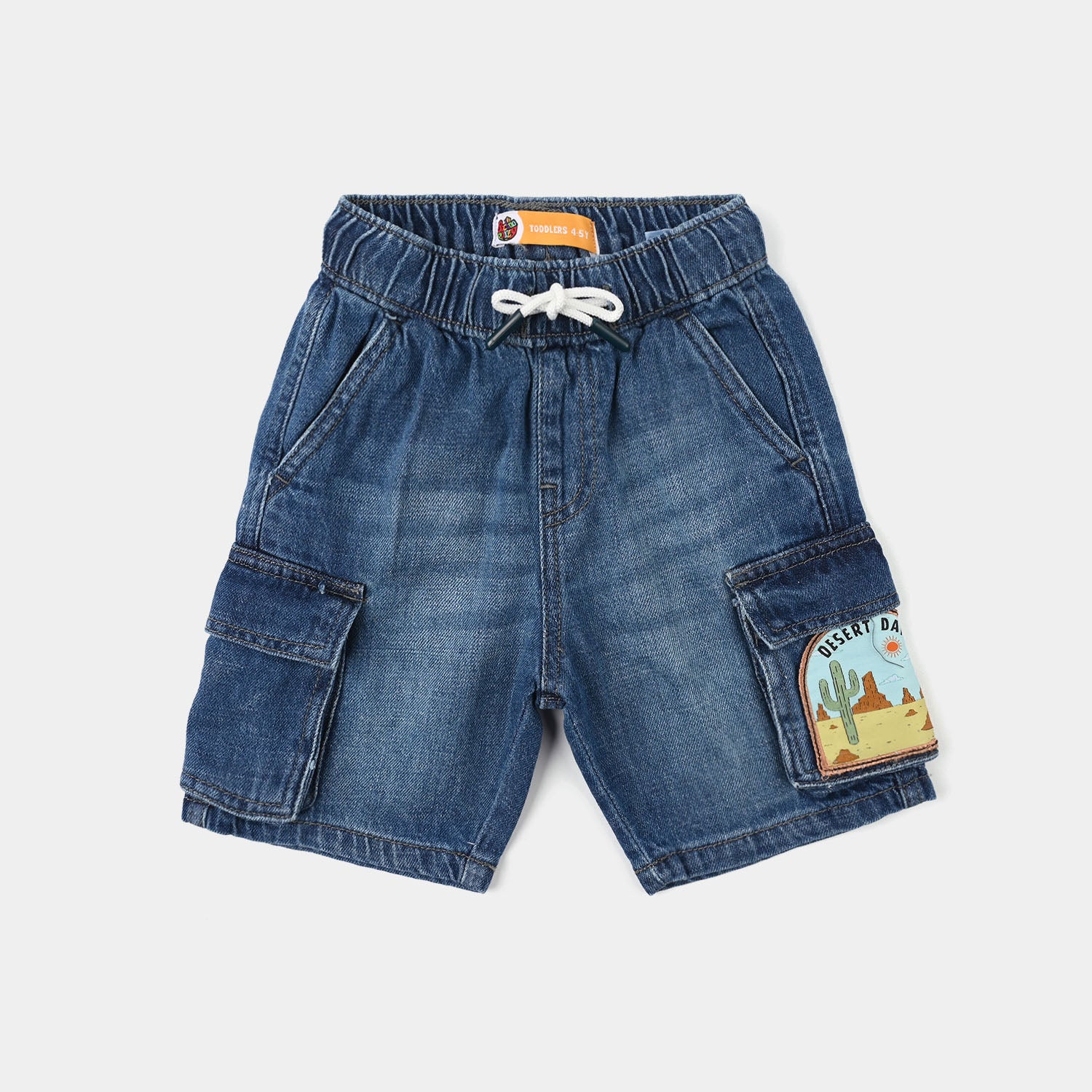 Boys Denim Rigid Shorts (Desert Day) - Mid Blue