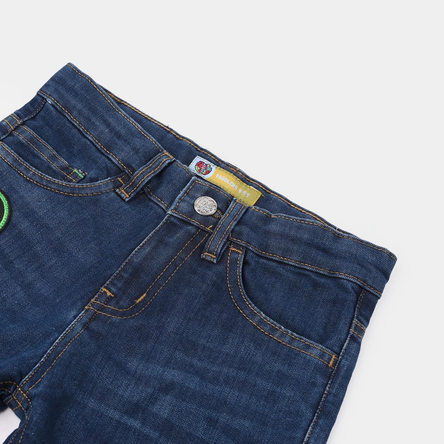 Boys Denim Rigid Shorts (Character) - Dark Blue - Image 2