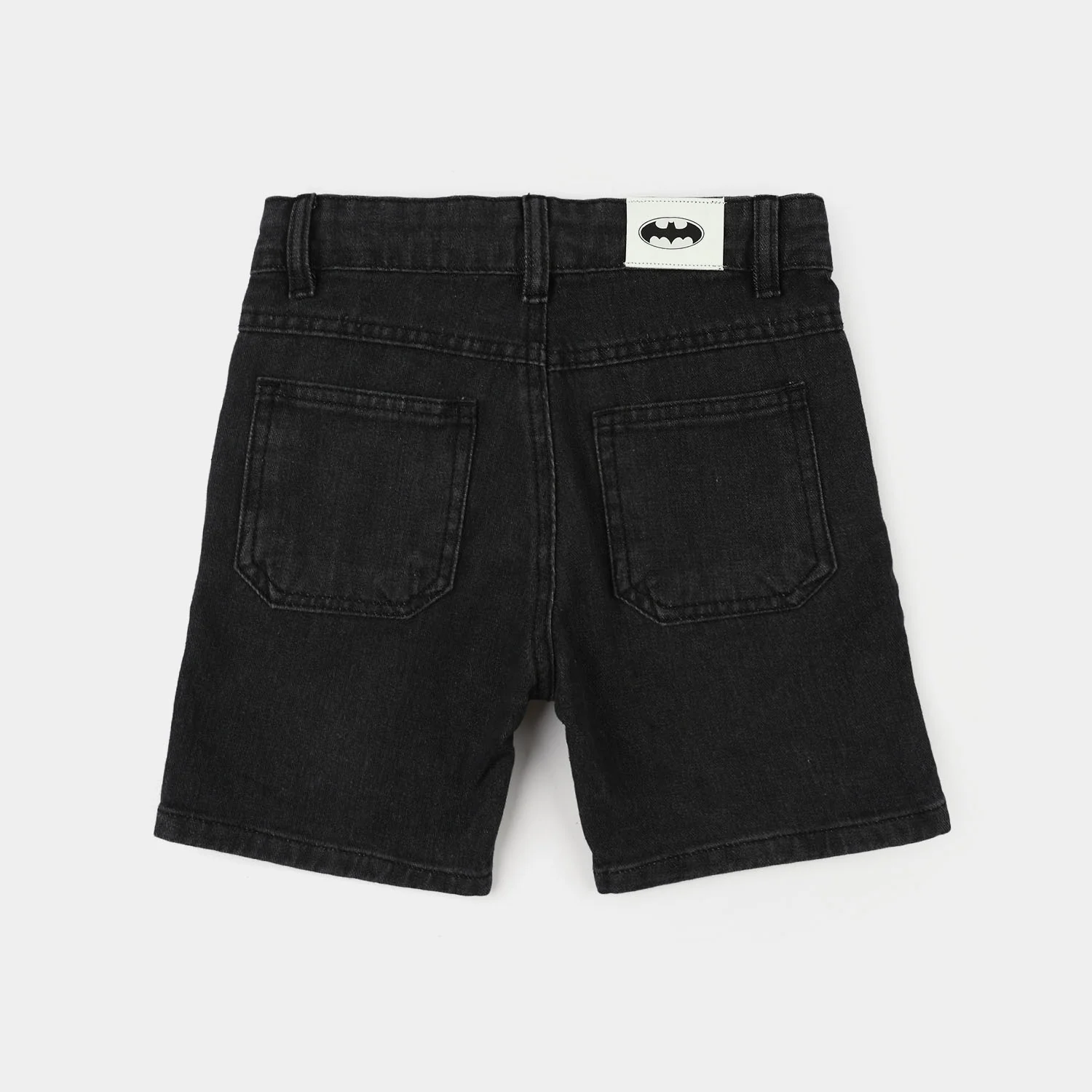 Boys Denim Rigid Shorts (The Bat Character) - Black - Image 4