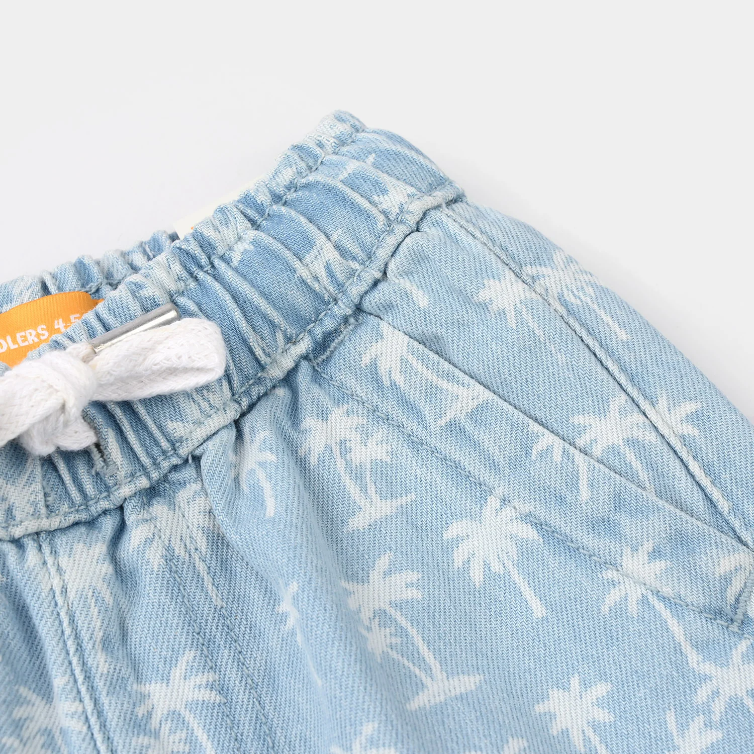 Boys Denim Rigid Shorts - Light Blue - Image 2