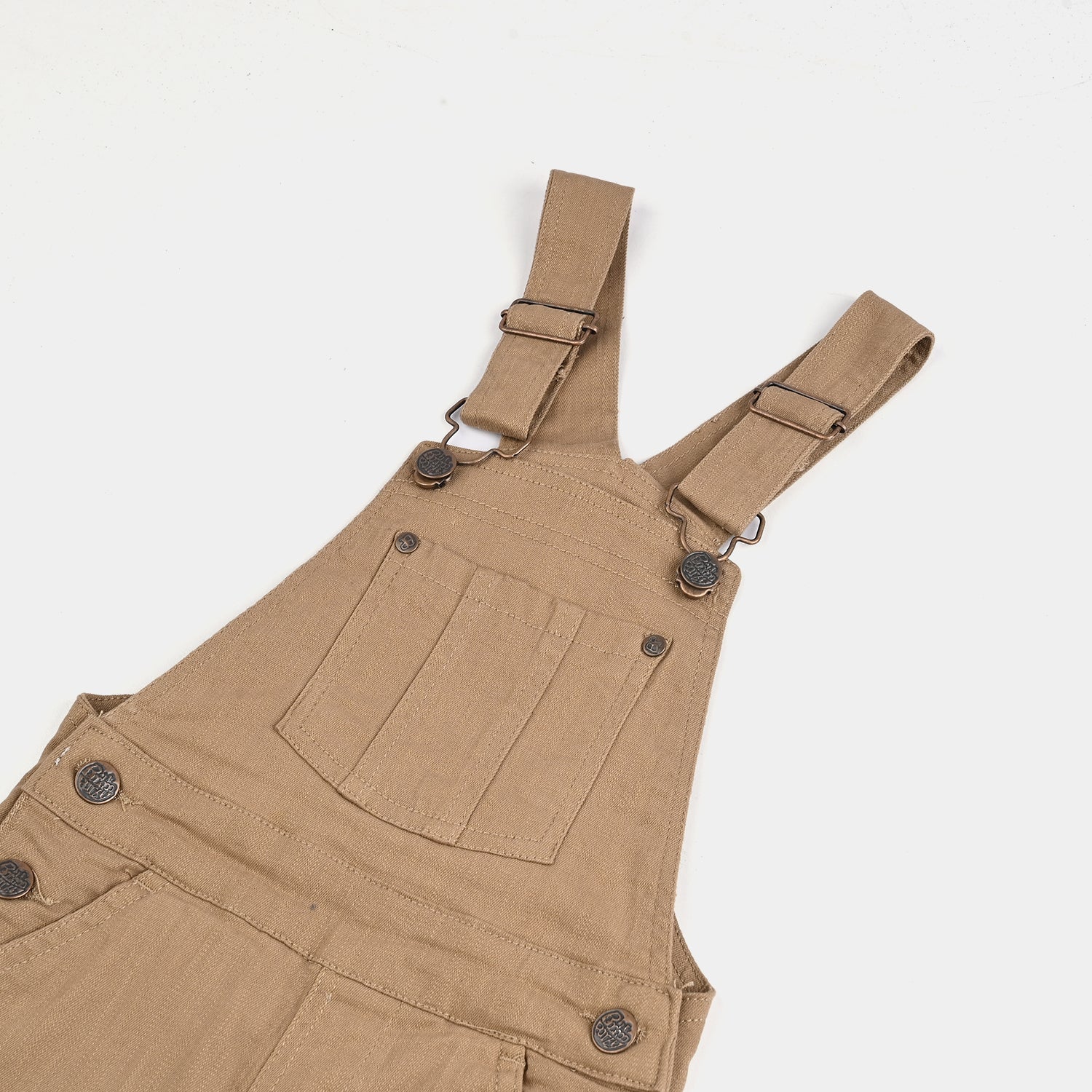 Boys Denim Stretch Dangri Panel - Brown - Image 2