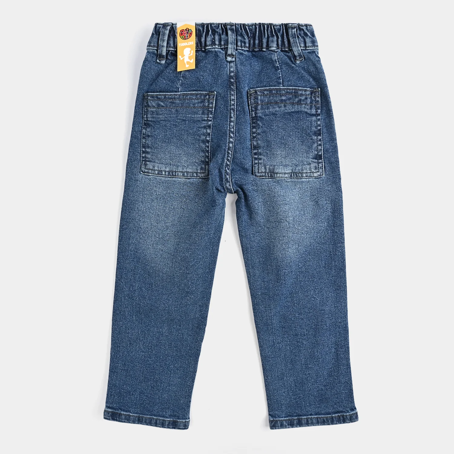 Boys Denim Stretch Pant Basic Straight Fit - Mid Blue - Image 3
