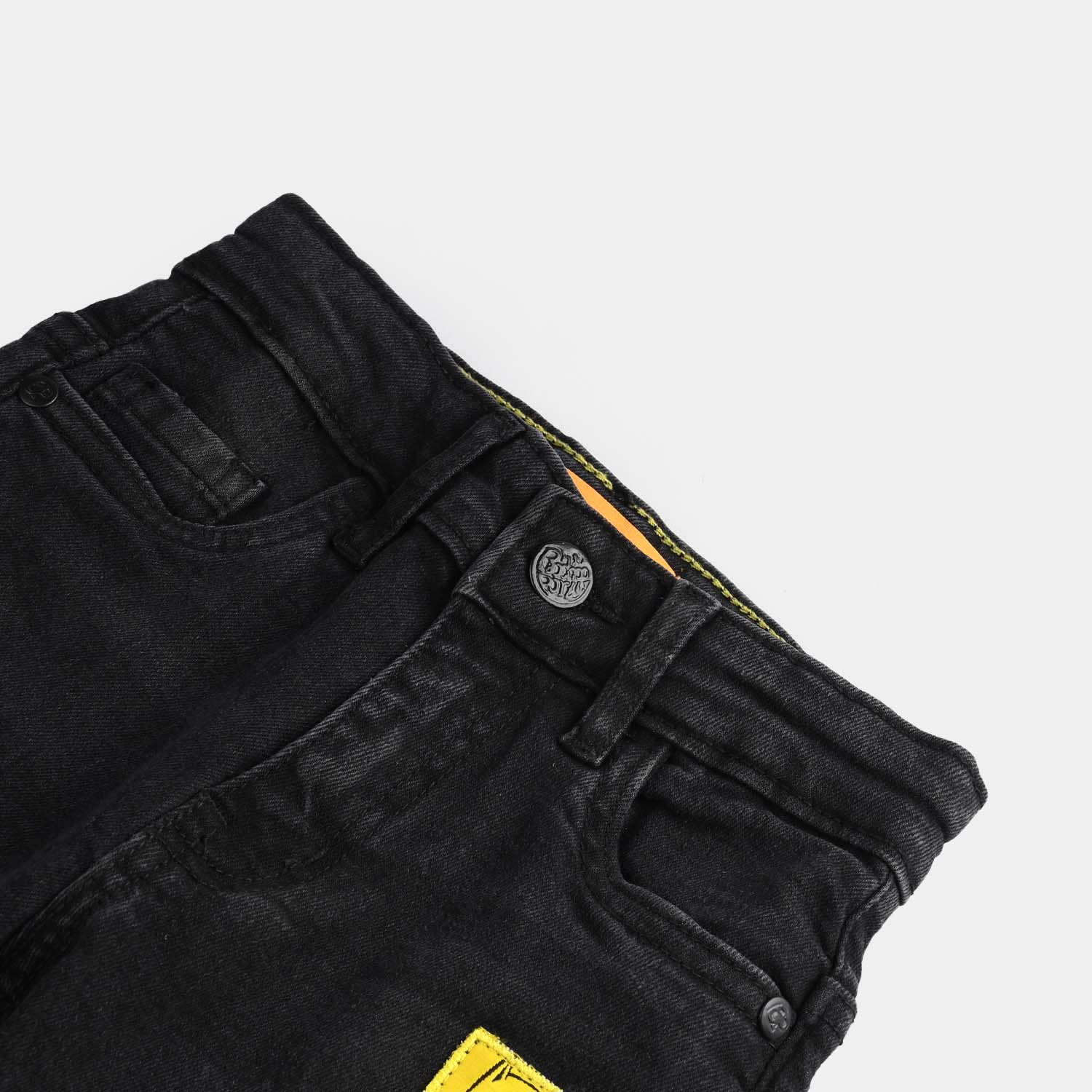 Boys Denim Stretch Pant Character-BLACK - Image 2