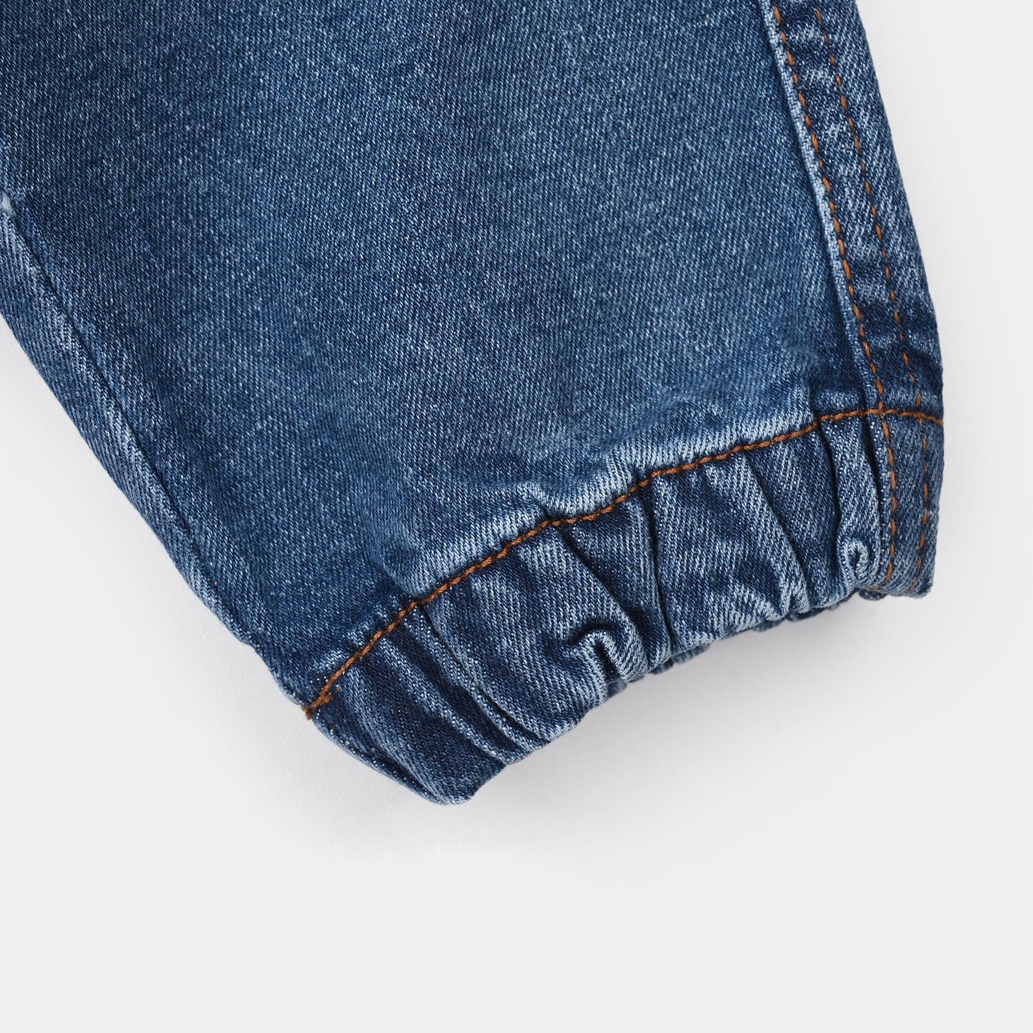 Boys Denim Stretch Pants - Mid Blue - Image 3
