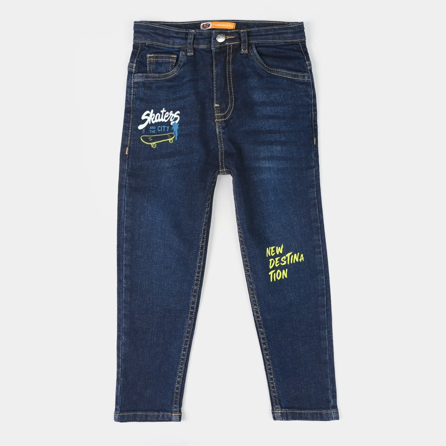 Boys Denim Stretch Pants (New Destination) - Dark Blue