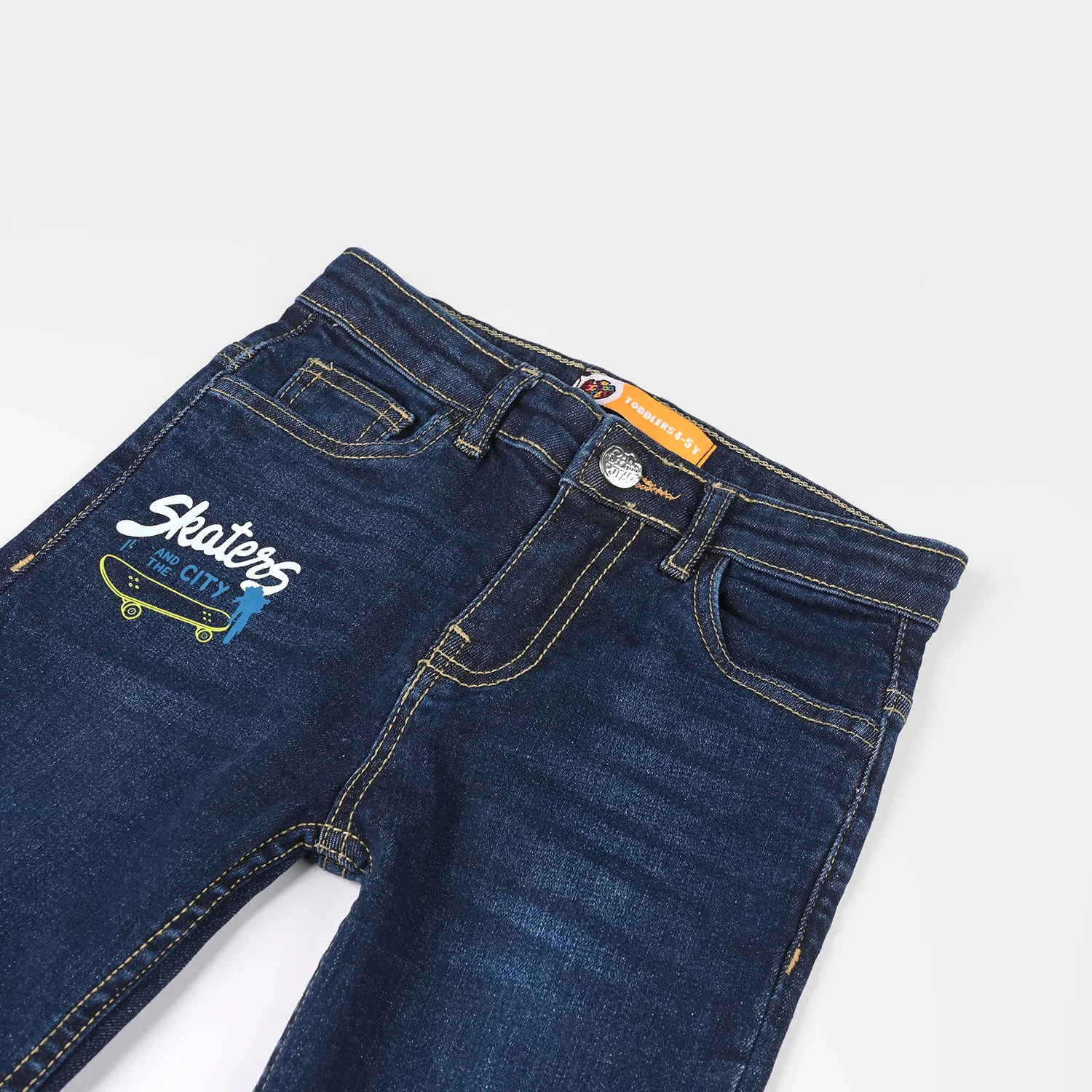 Boys Denim Stretch Pants (New Destination) - Dark Blue - Image 2