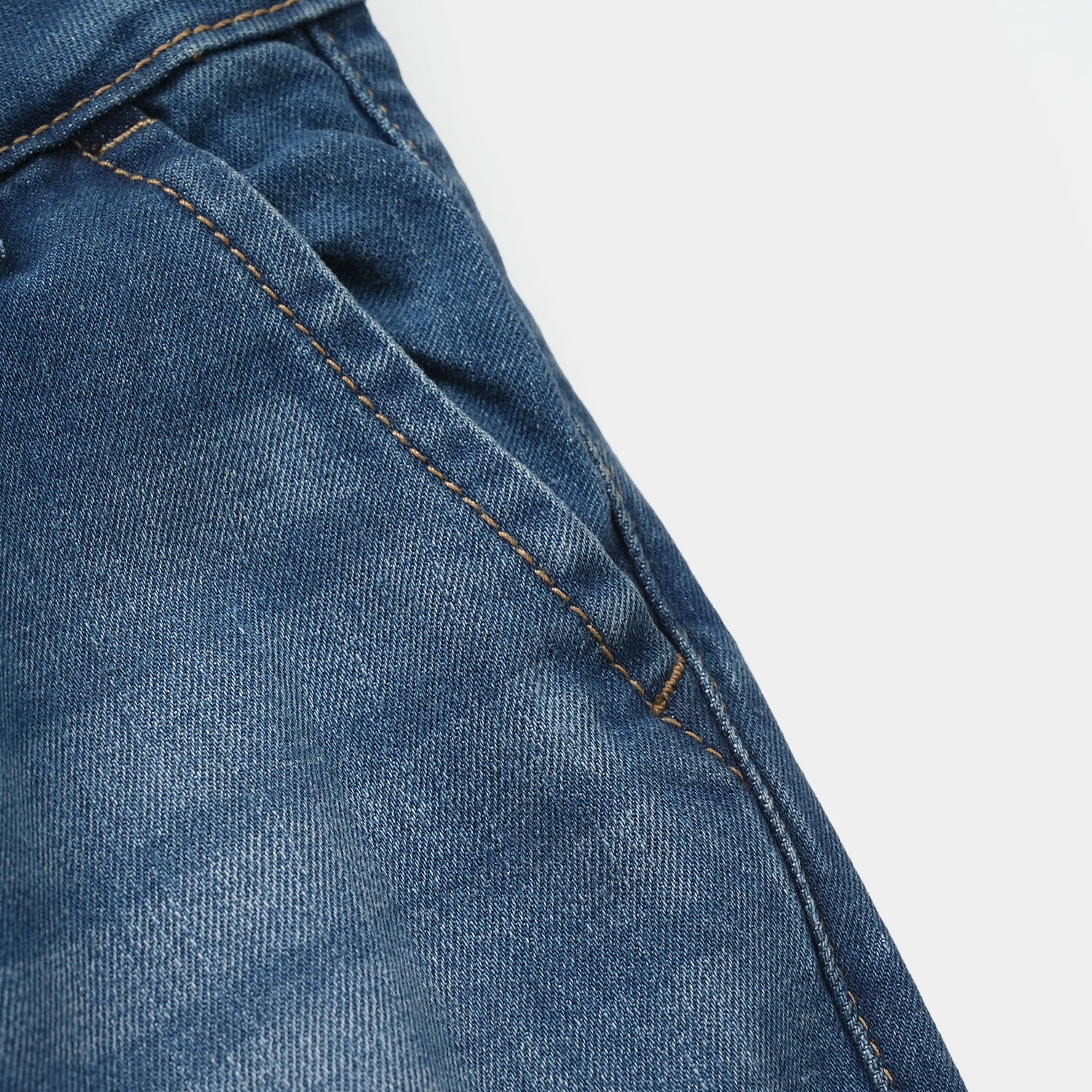 Boys Denim Stretch Pants - Mid Blue - Image 2
