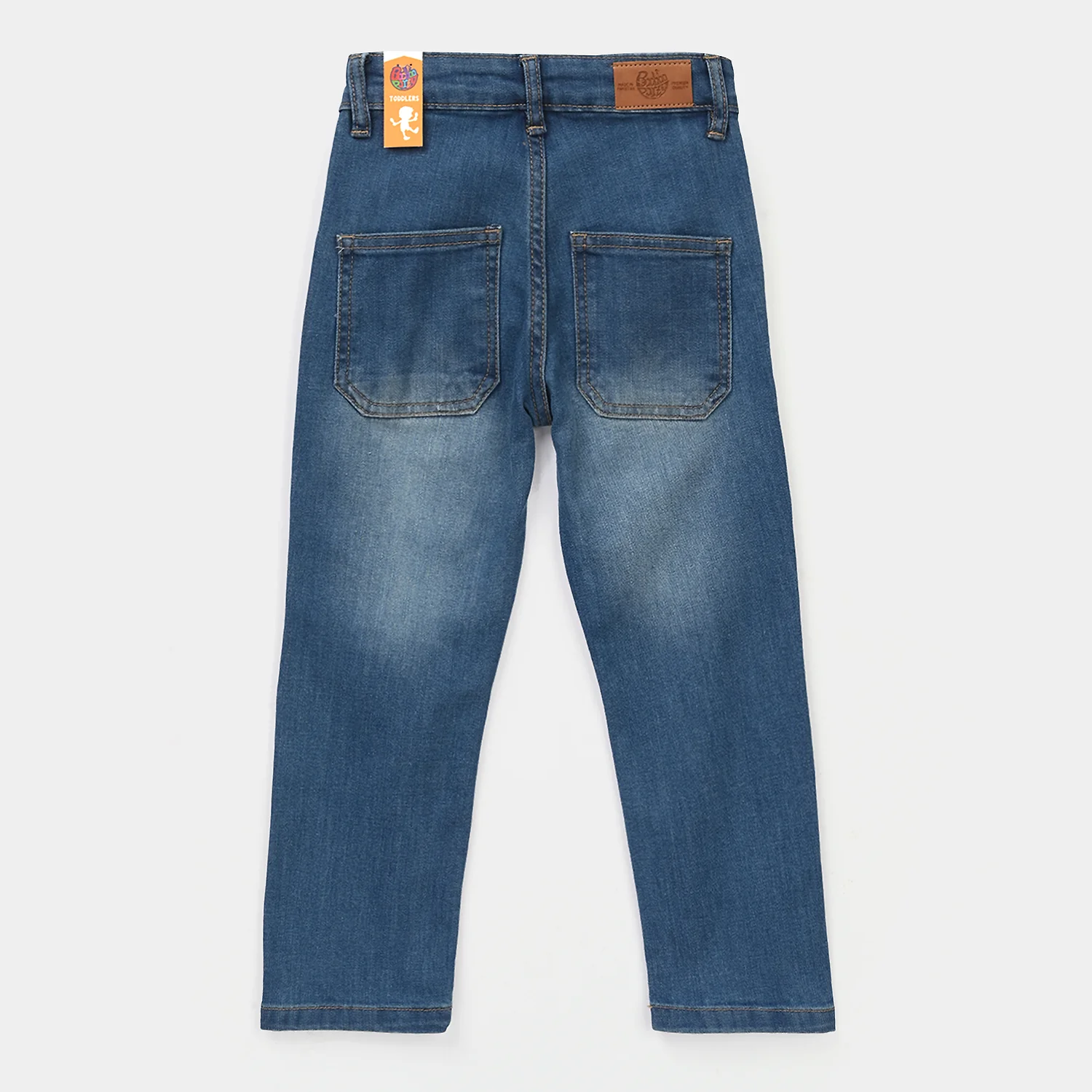 Boys Denim Stretch Pants - Mid Blue - Image 4