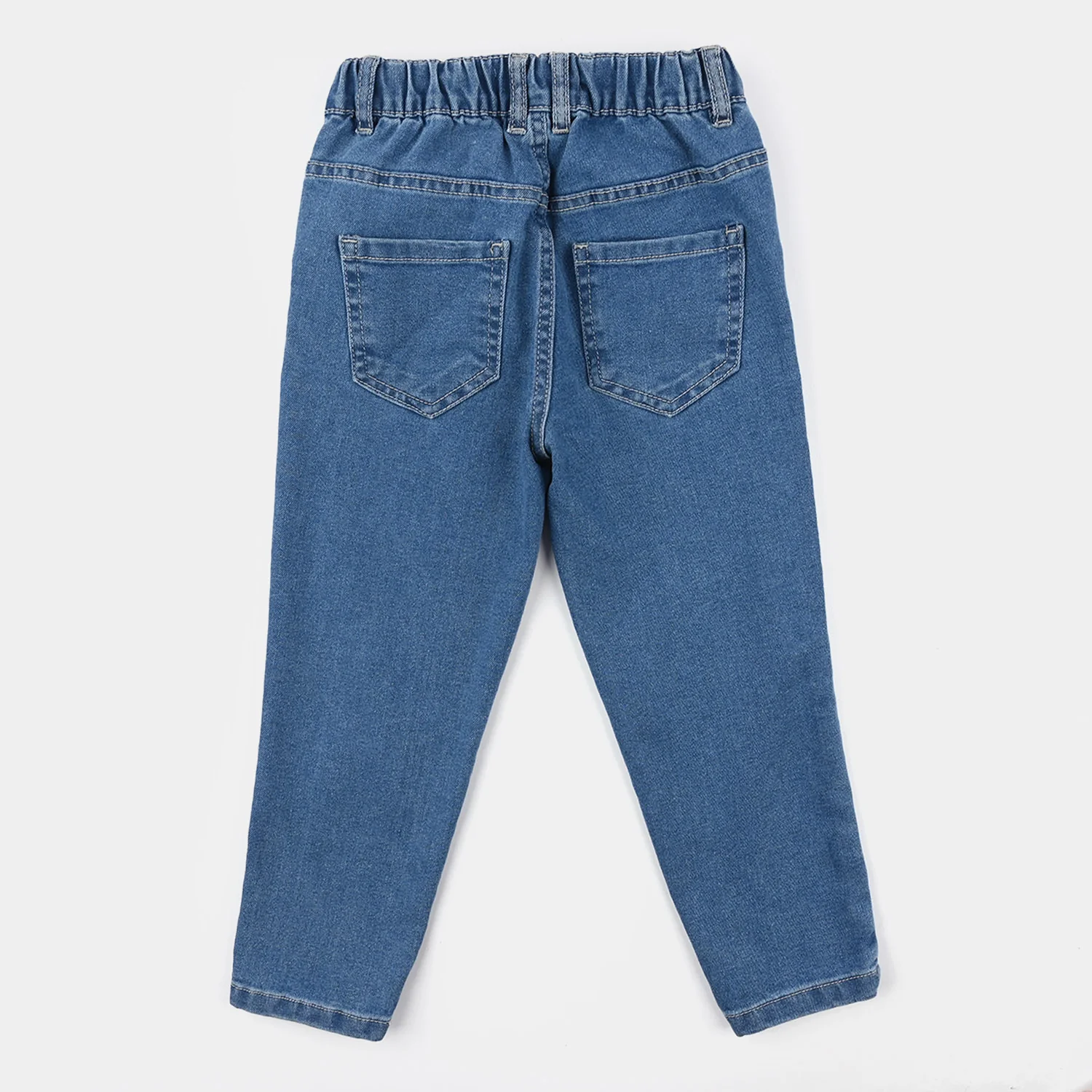 Boys Denim Stretch Pants (Skate Ramp) - Mid Blue - Image 4