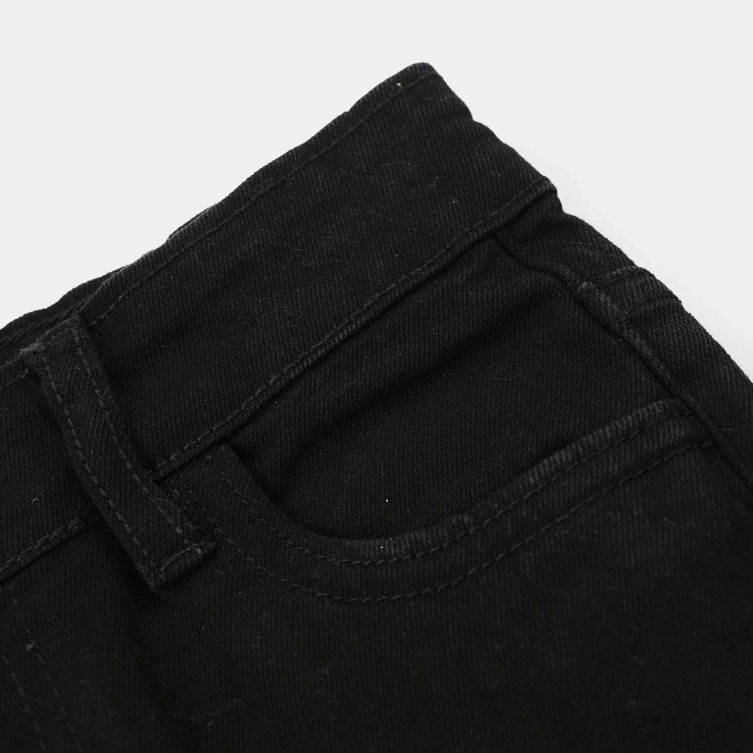 Boys Denim Stretch Shorts Basic - Black - Image 3